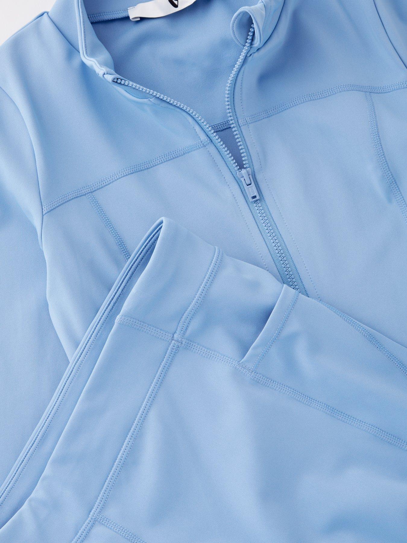 image of the-very-collection-girls-sports-legging-and-zip-up-top-set-blue
