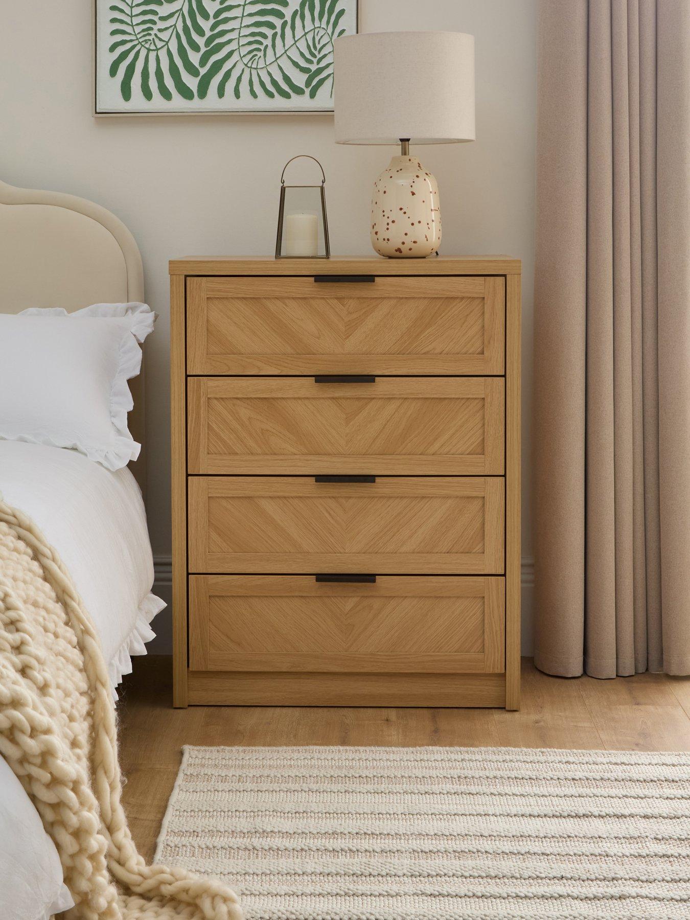 Very Home Chevry 4 Drawer Chest - Oak