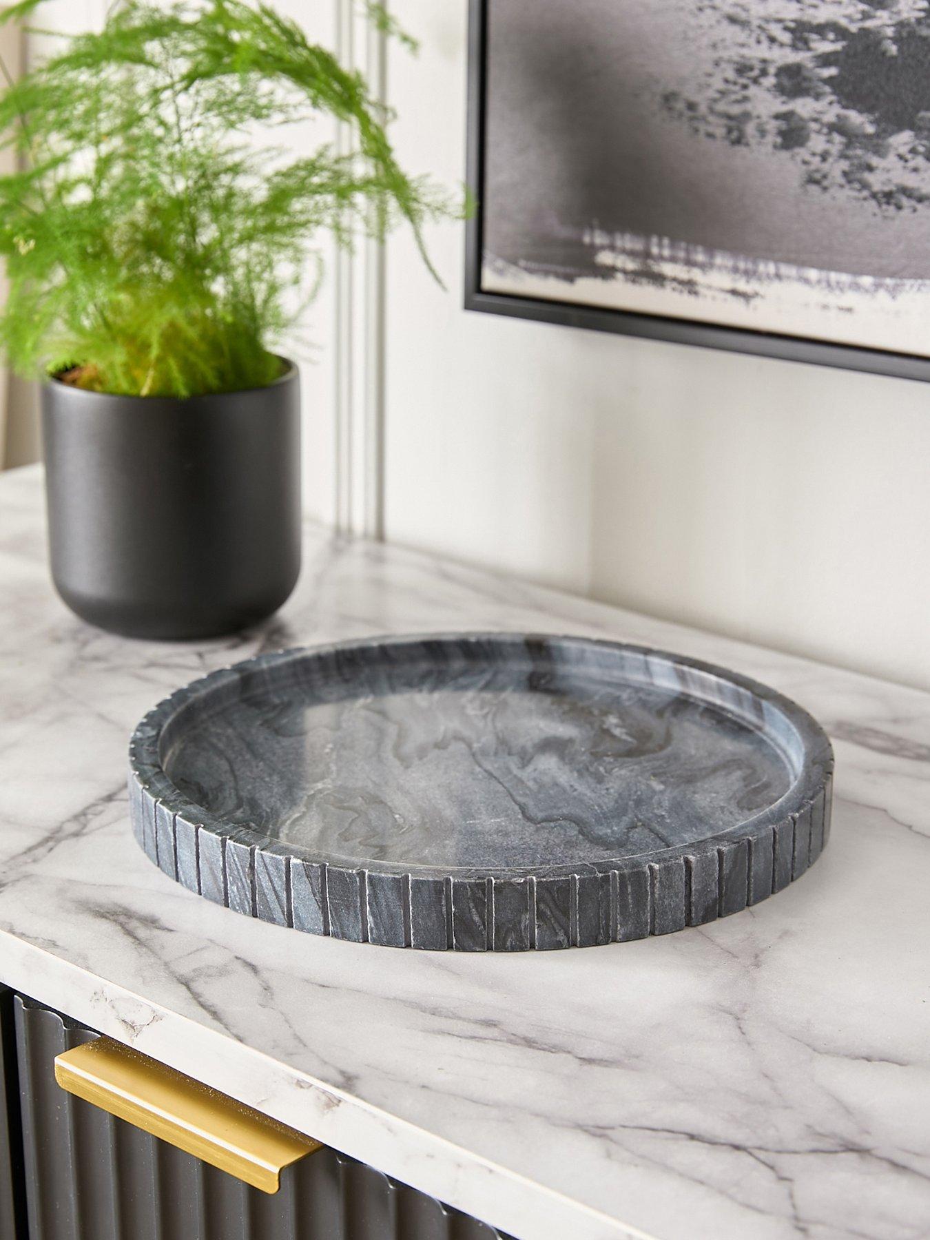 undefined Fluted Marble Tray