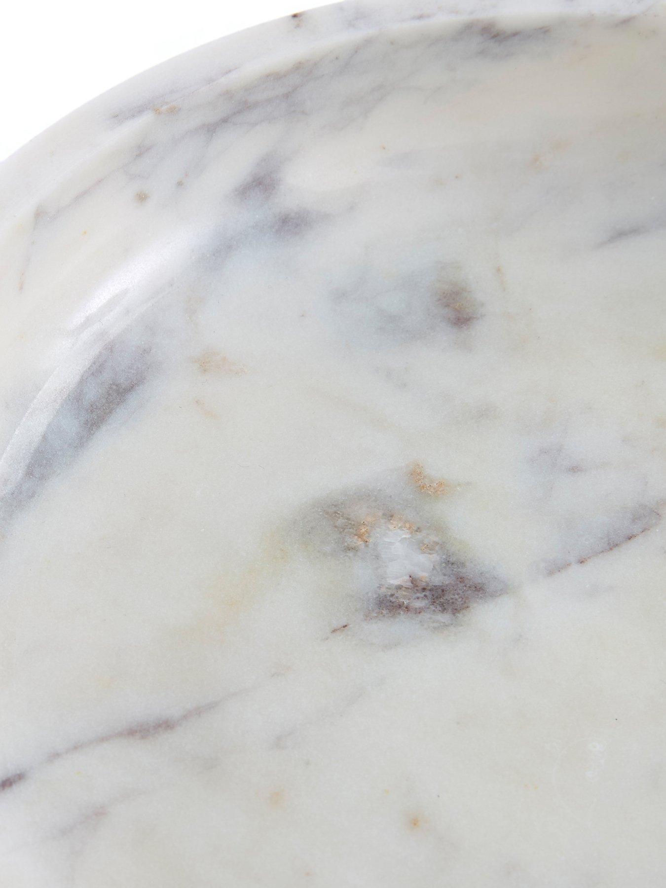 Image 5 of 6 of Very Home Raised Marble Bowl With Mango Wood Base