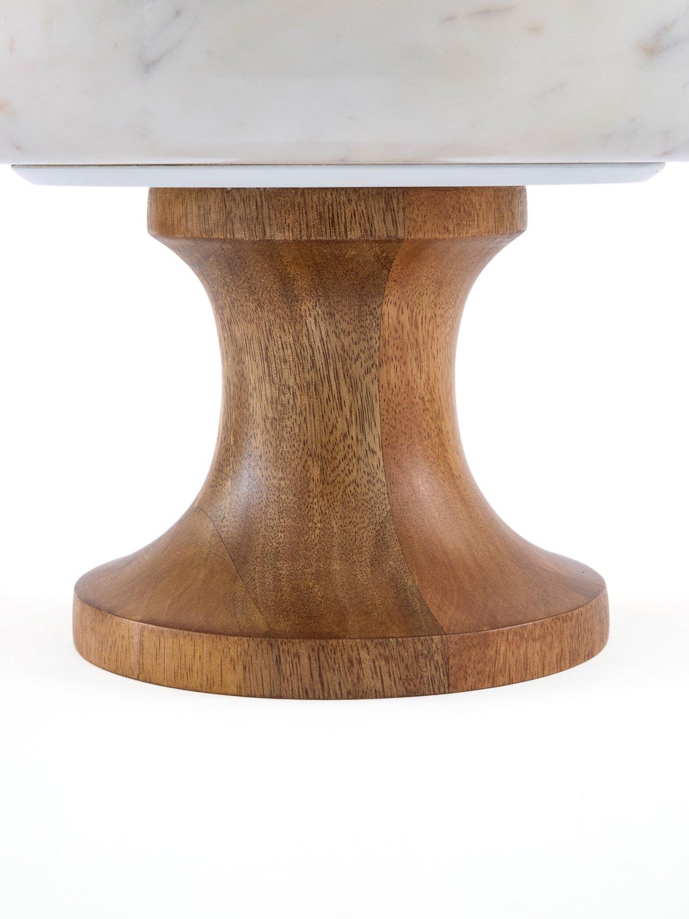 Image 6 of 6 of Very Home Raised Marble Bowl With Mango Wood Base