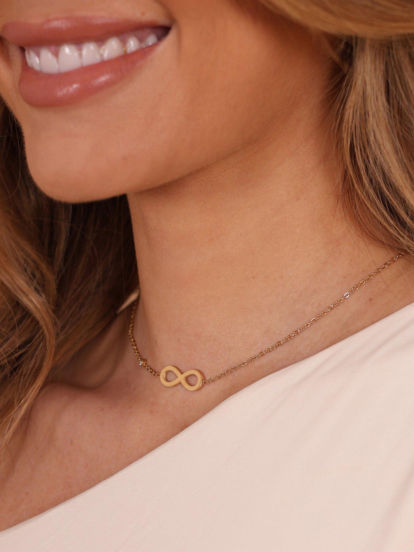 Image 2 of 3 of Say It With Infinity Charm Necklace - Yellow Gold