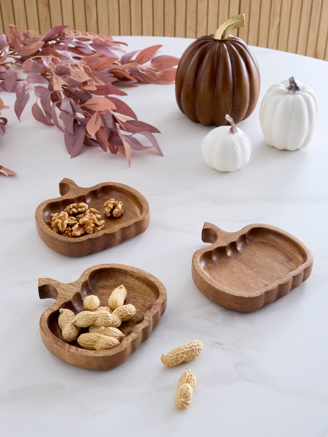 undefined Set Of 3 Pumpkin Mini Trays