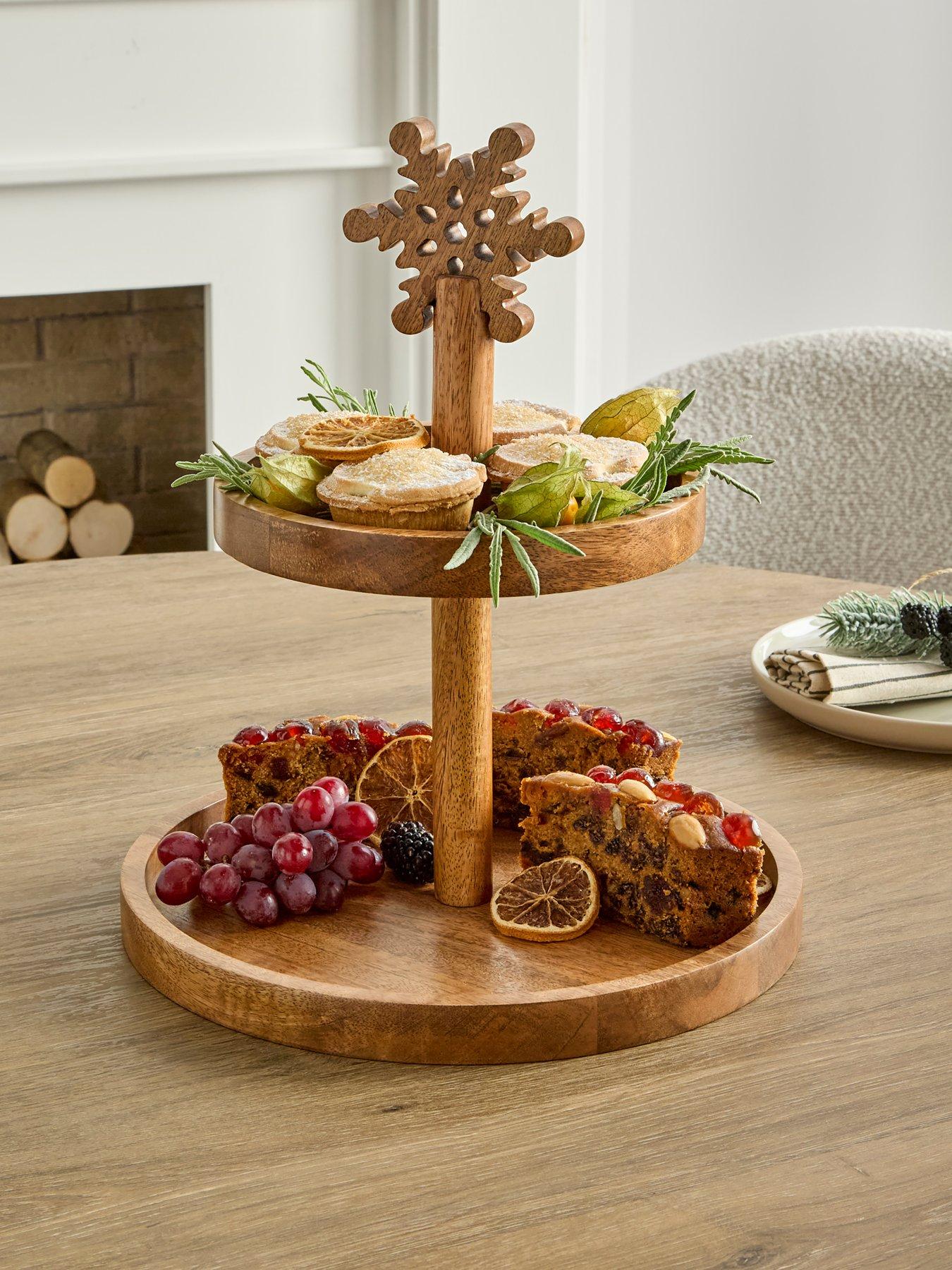 undefined Snowflake Afternoon Tea Stand