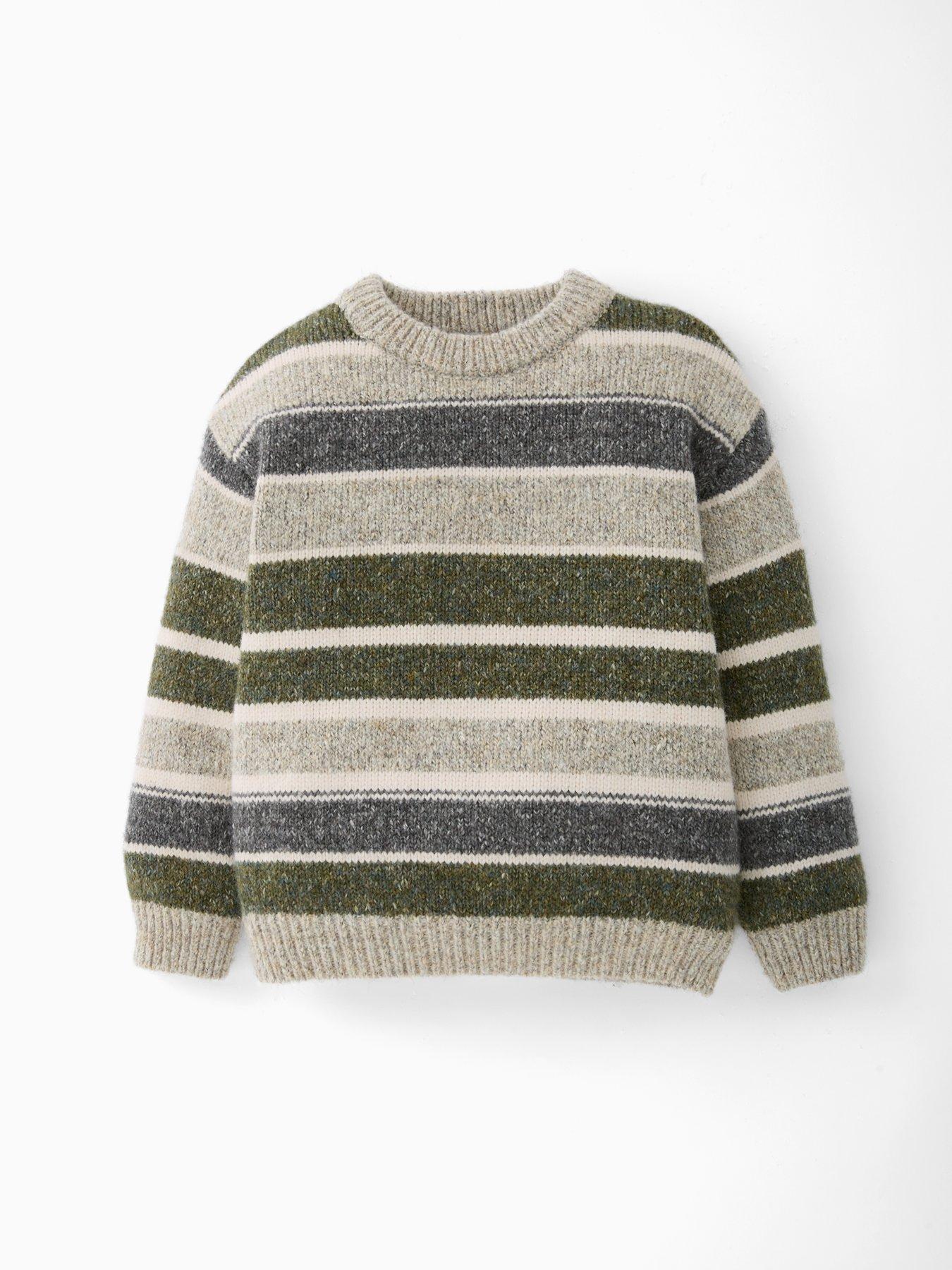 Image 6 of 6 of The Very Collection Boys Drop Shoulder Knitted Jumper - Green