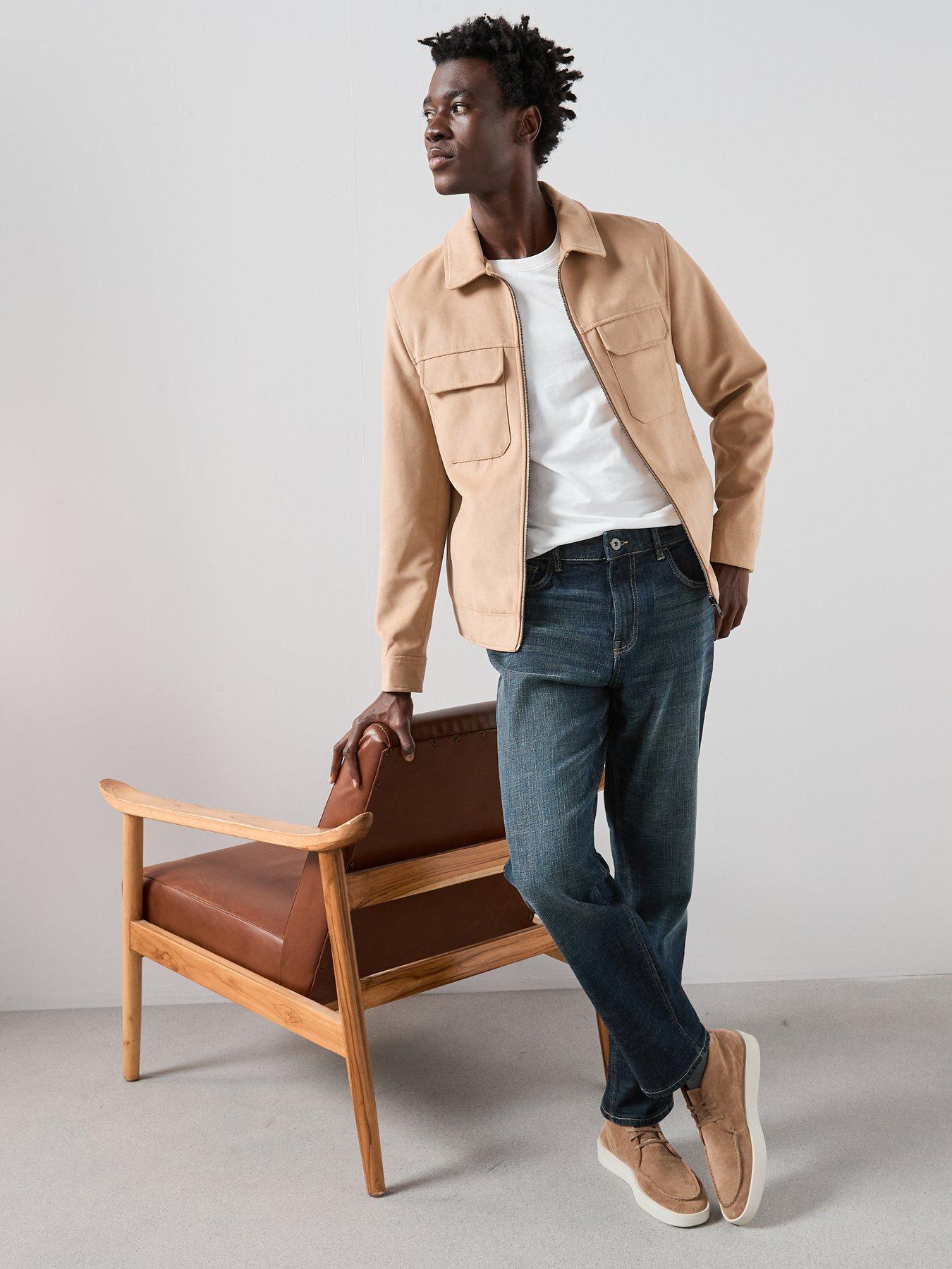 Image 4 of 7 of The Very Collection Cross Hatch Slim Fit Jean - Dark Blue