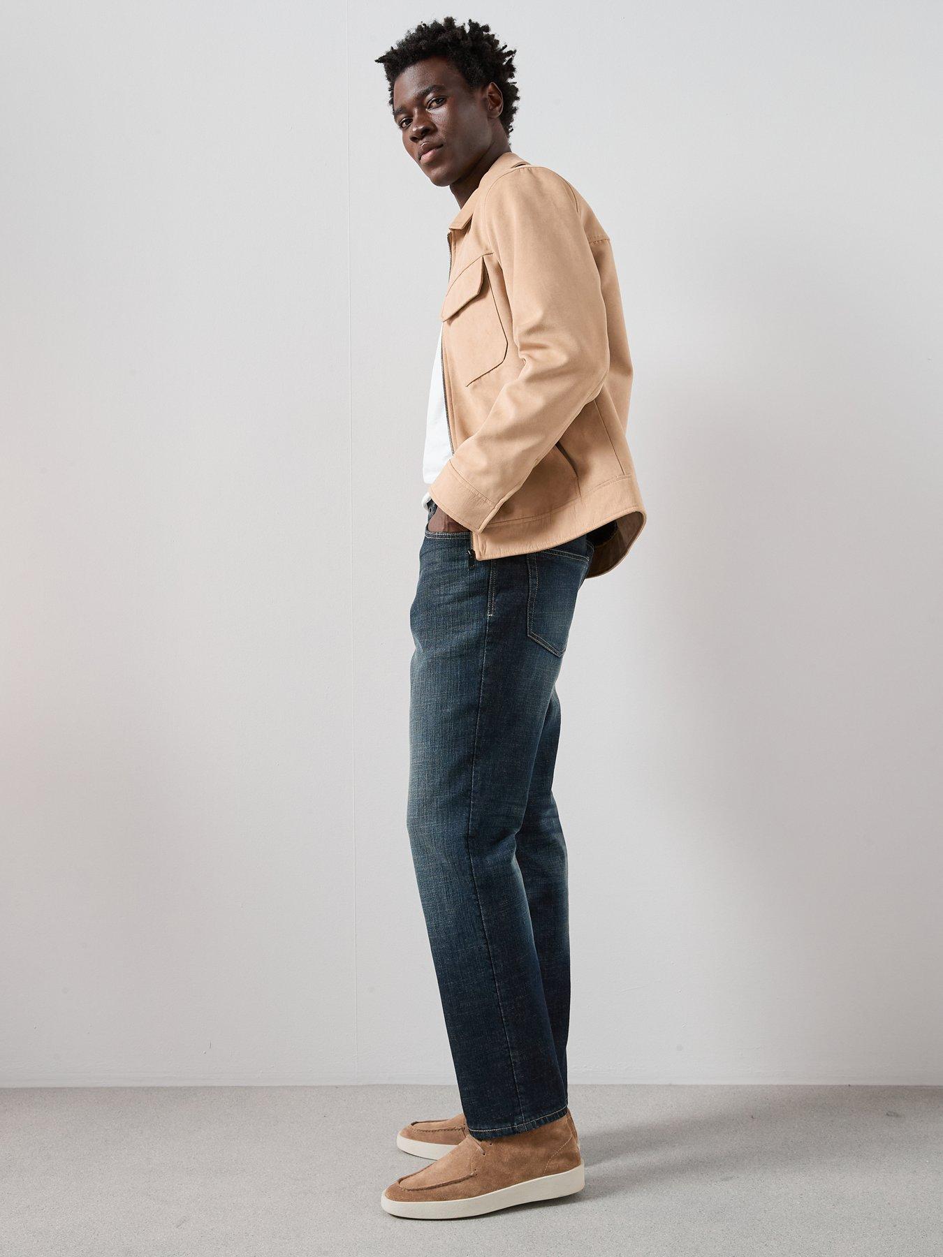 Image 5 of 7 of The Very Collection Cross Hatch Slim Fit Jean - Dark Blue