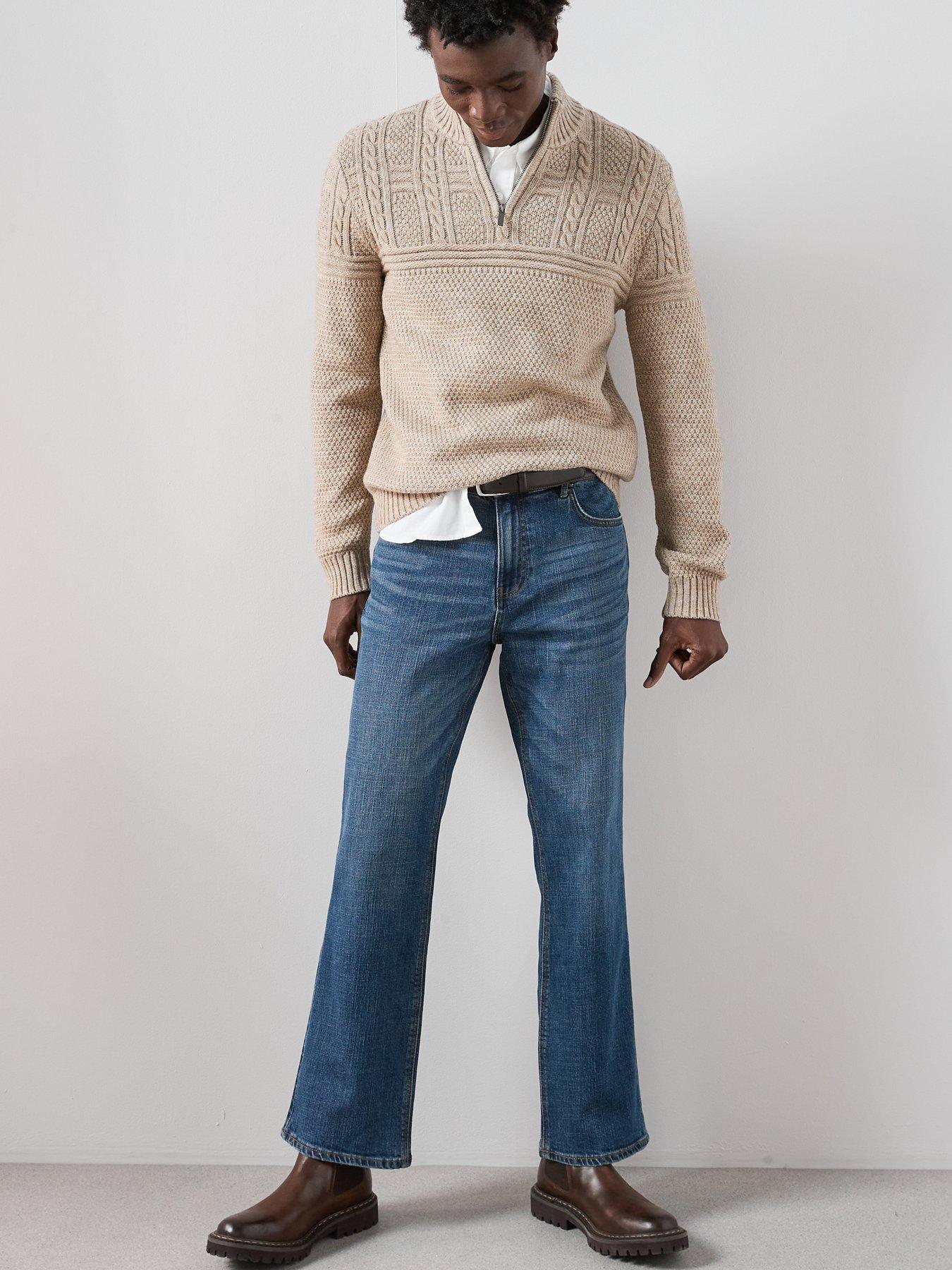 Image 6 of 7 of The Very Collection Cross Hatch Bootcut Fit Jeans - Blue