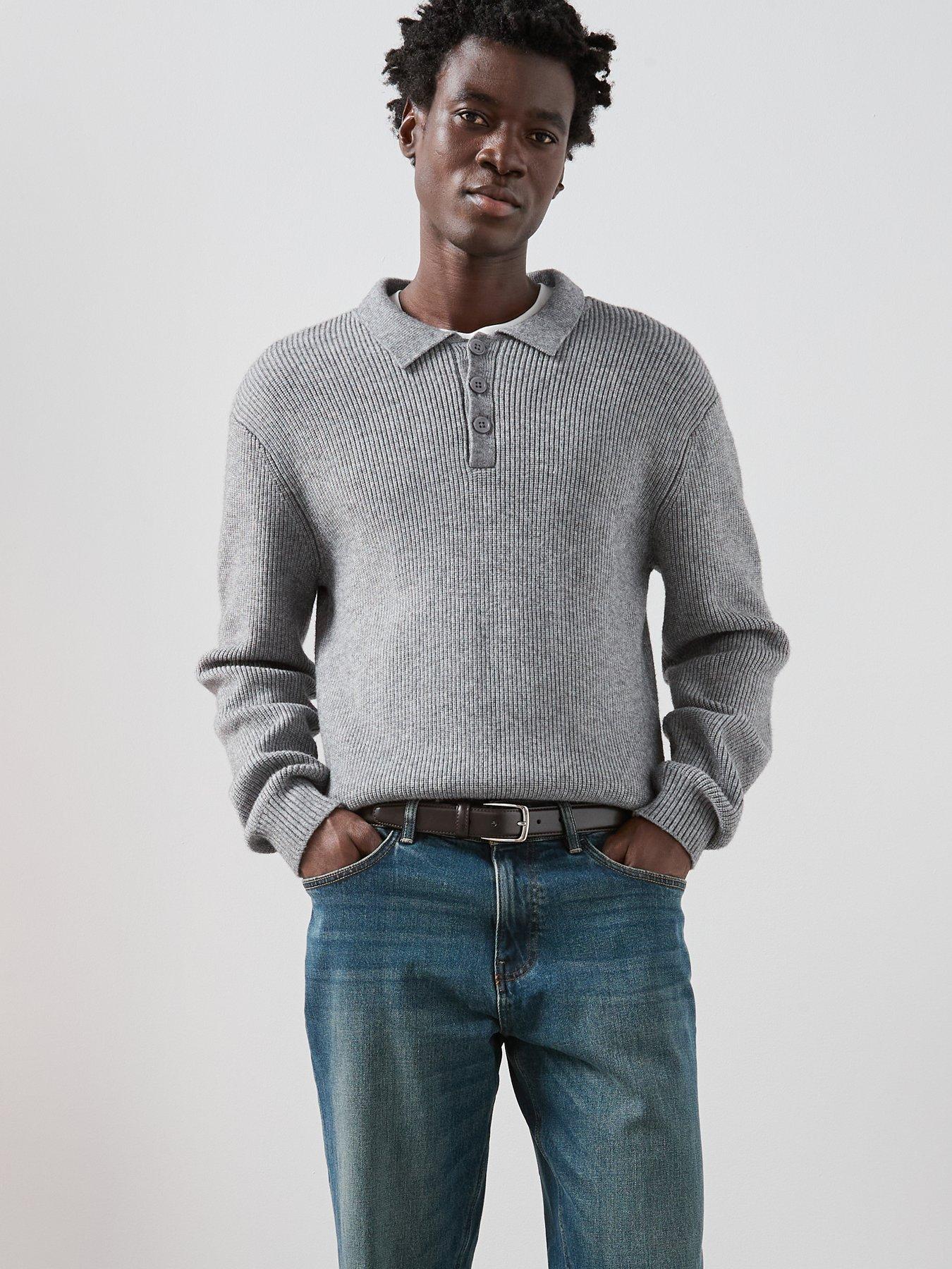 Image 4 of 7 of The Very Collection Weft Dye Straight Tapered Fit Jeans - Vintage Dark Wash
