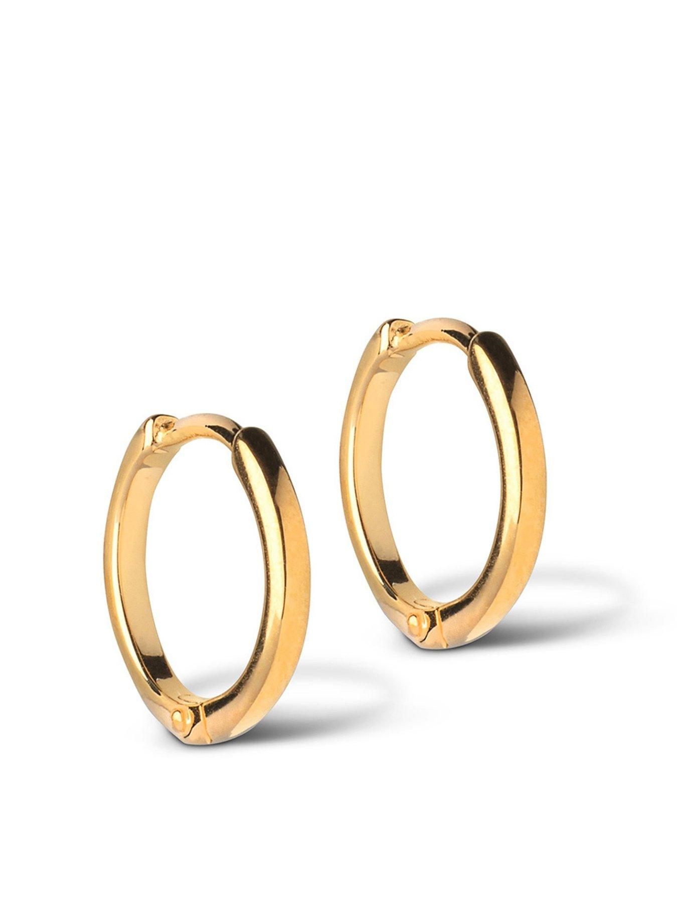 Image 1 of 3 of ENAMEL Copenhagen Classic 10 mm Gold Plated Sterling Silver Hoops