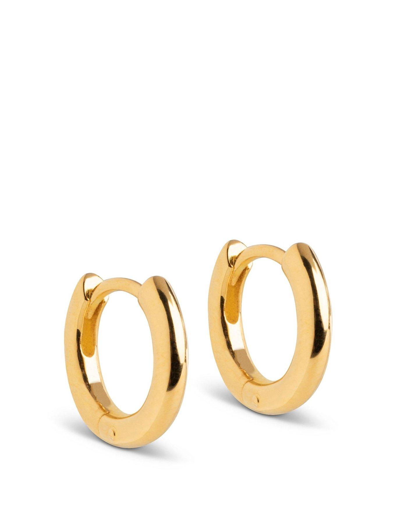 Image 1 of 3 of ENAMEL Copenhagen Chunky classic 8 mm Gold Plated Sterling Silver Hoops