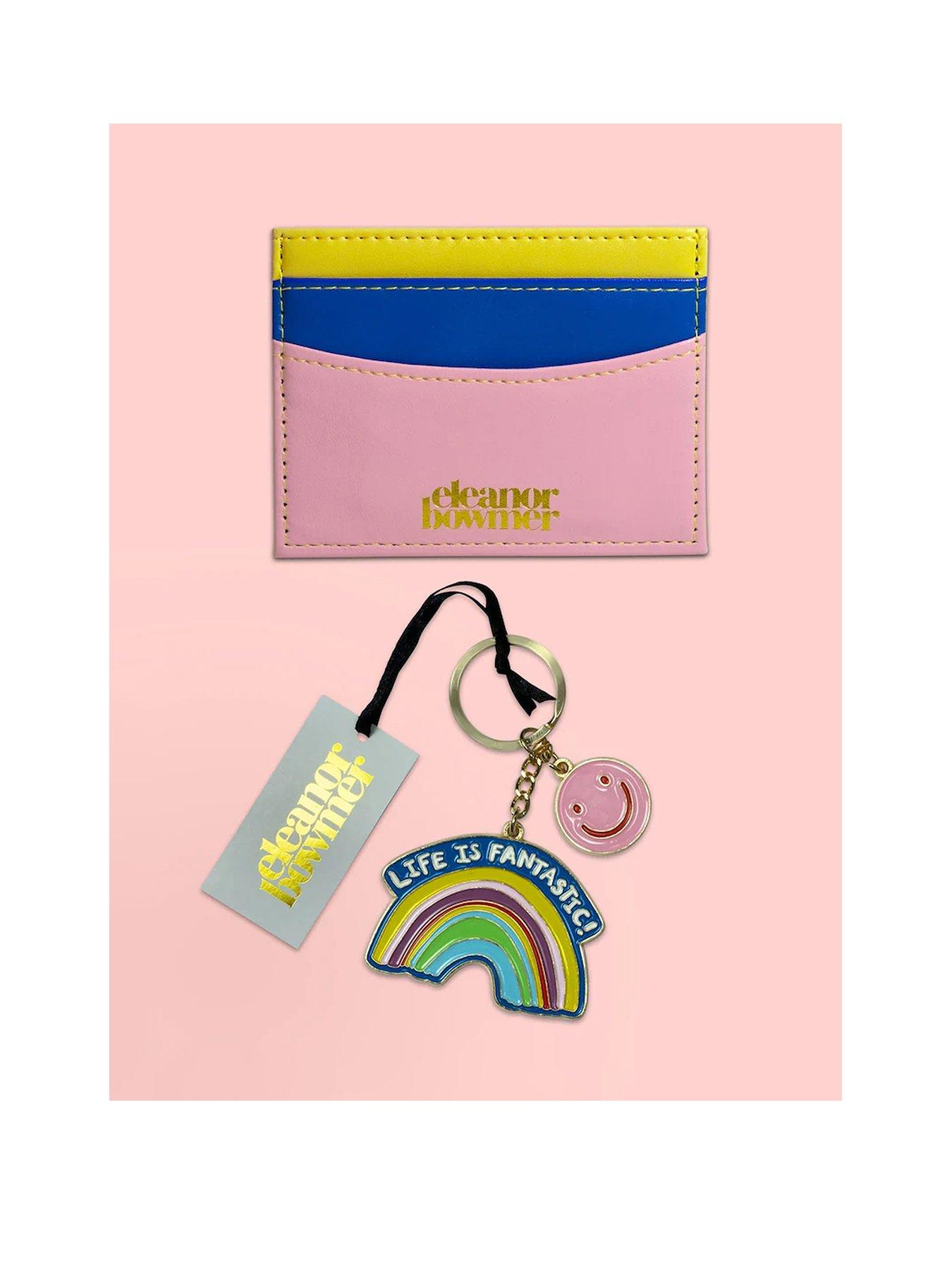  image of eleanor-bowmer-yellow-life-is-fantastic-keyring-and-purse-cardholder-set