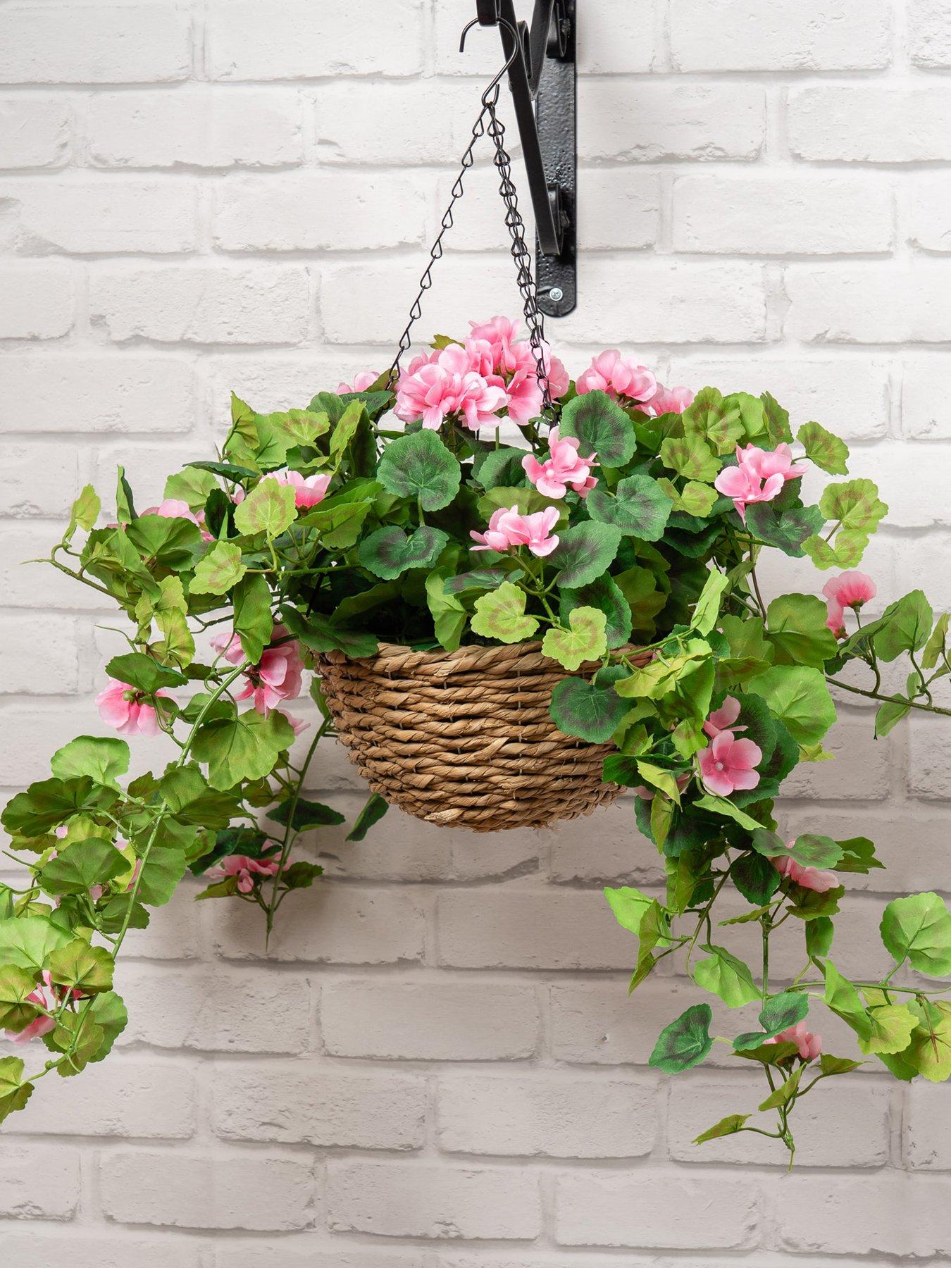 Scottish Everlastings 80cm Pink Geranium Hanging Basket