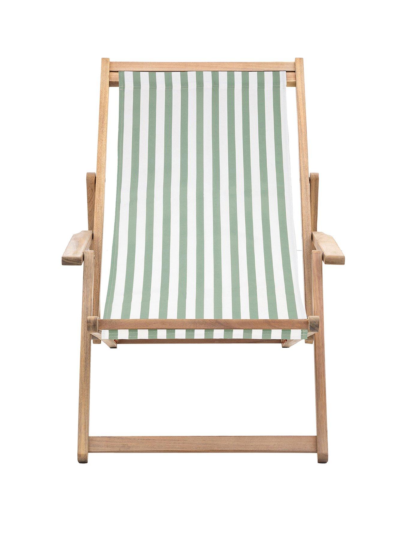 stillFront image of gallery-direct-creta-deck-chair--nbspverde-stripe