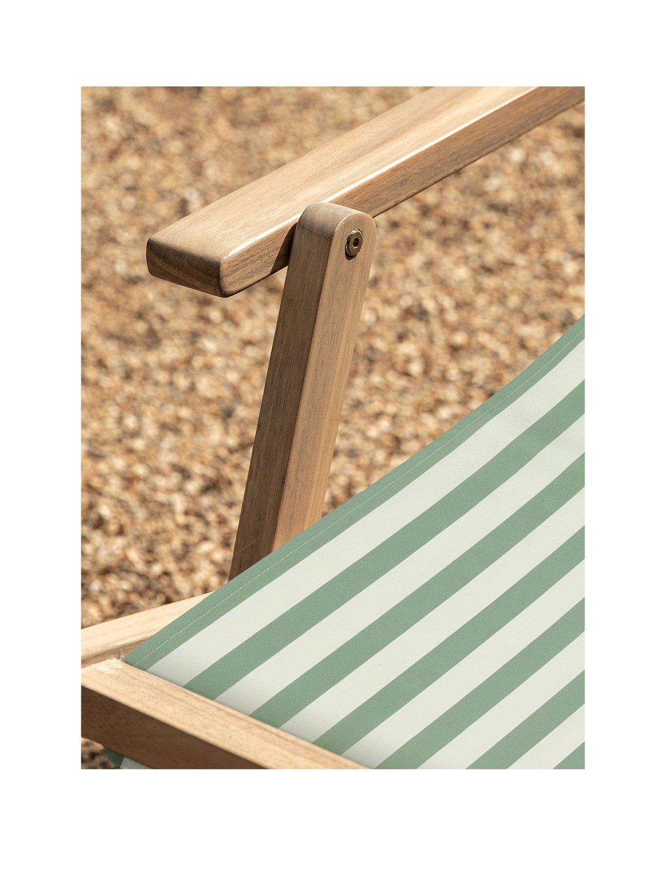  image of gallery-direct-creta-deck-chair--nbspverde-stripe