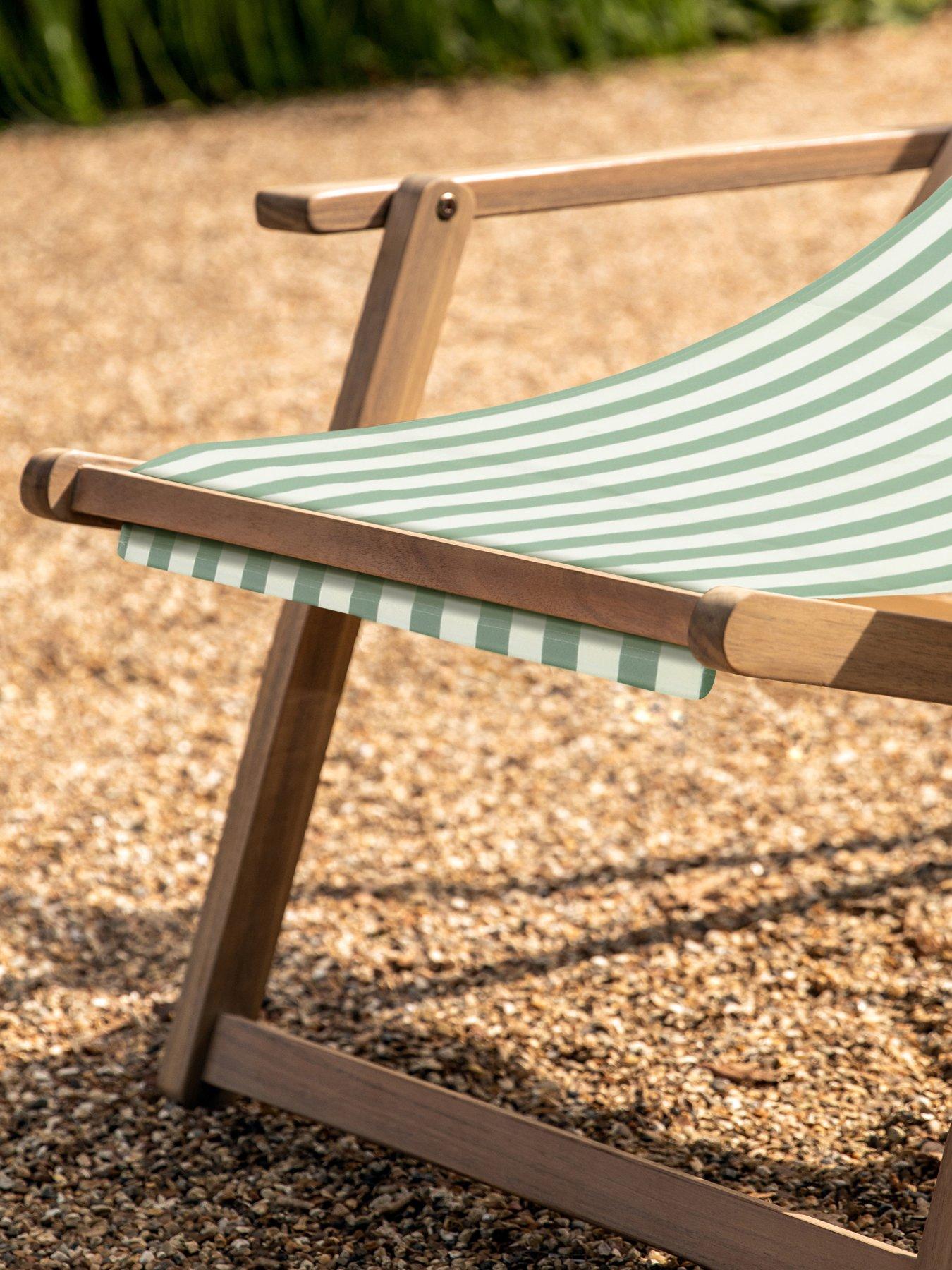  image of gallery-direct-creta-deck-chair--nbspverde-stripe