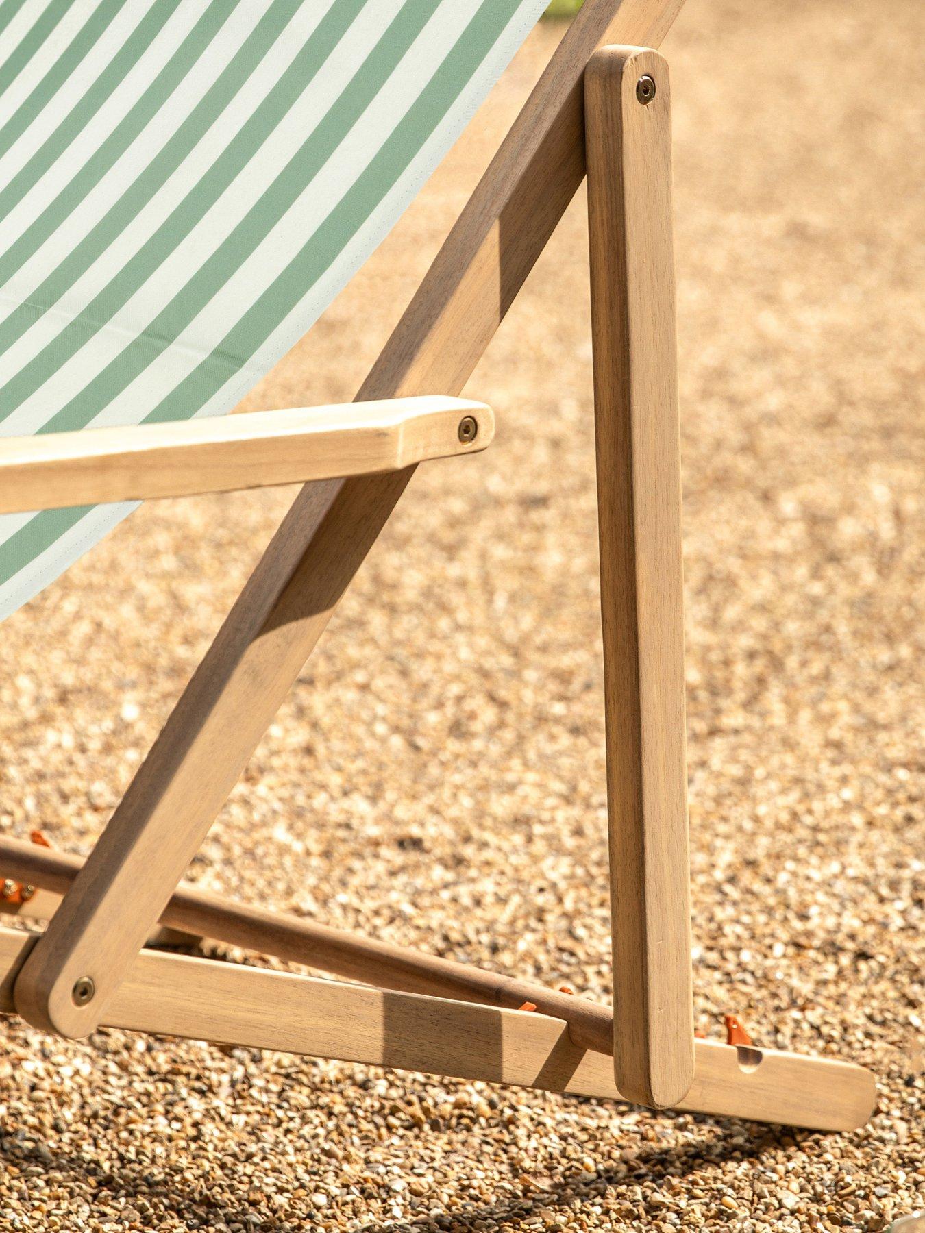  image of gallery-direct-creta-deck-chair--nbspverde-stripe
