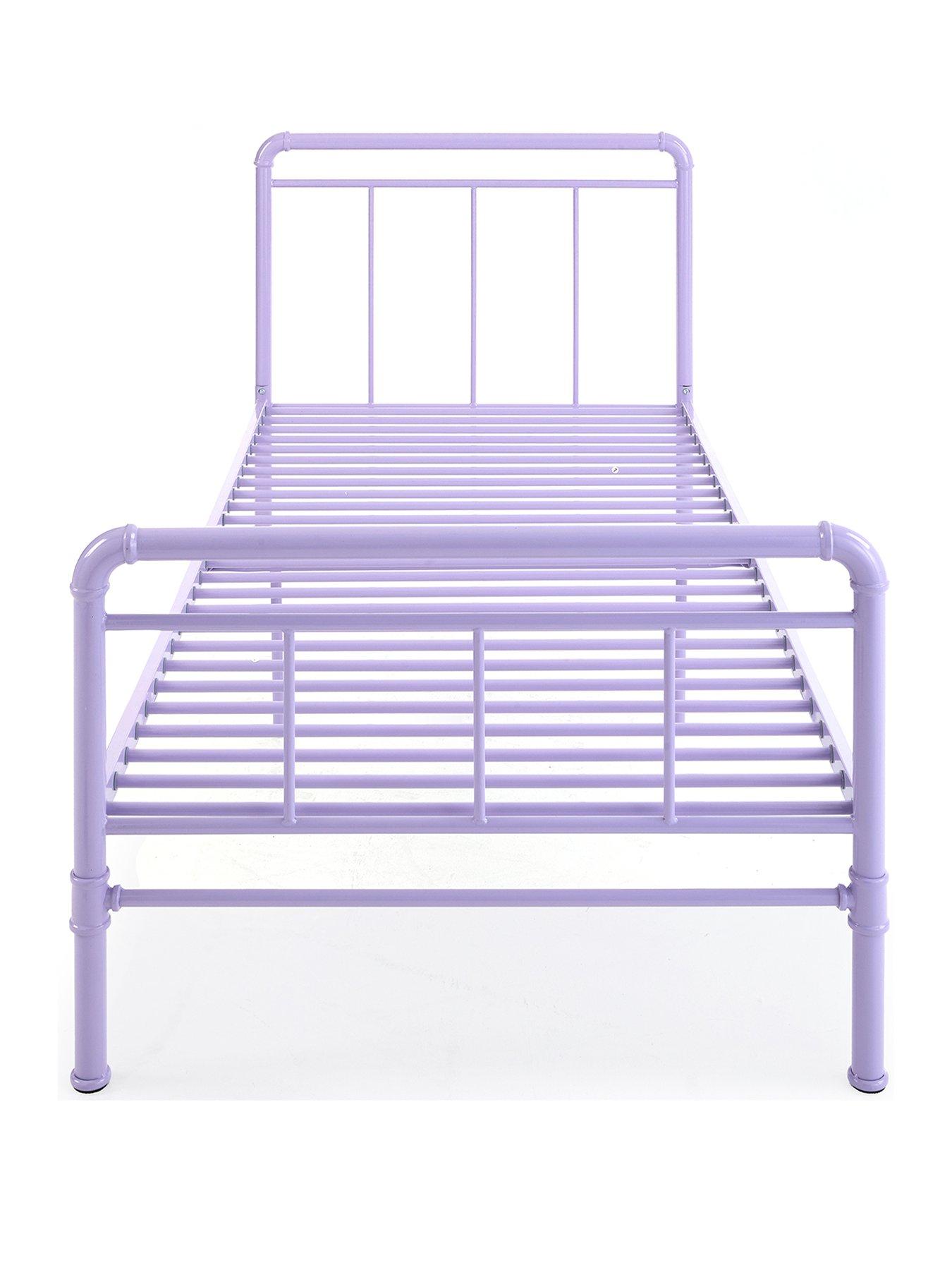 Image 2 of 6 of The Very Collection Freddie Children's Metal Single Bed Frame with Mattress Options (Buy &amp; SAVE!) - Lilac