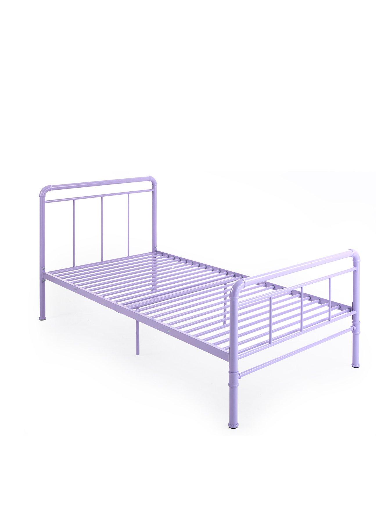 Image 3 of 6 of The Very Collection Freddie Children's Metal Single Bed Frame with Mattress Options (Buy &amp; SAVE!) - Lilac