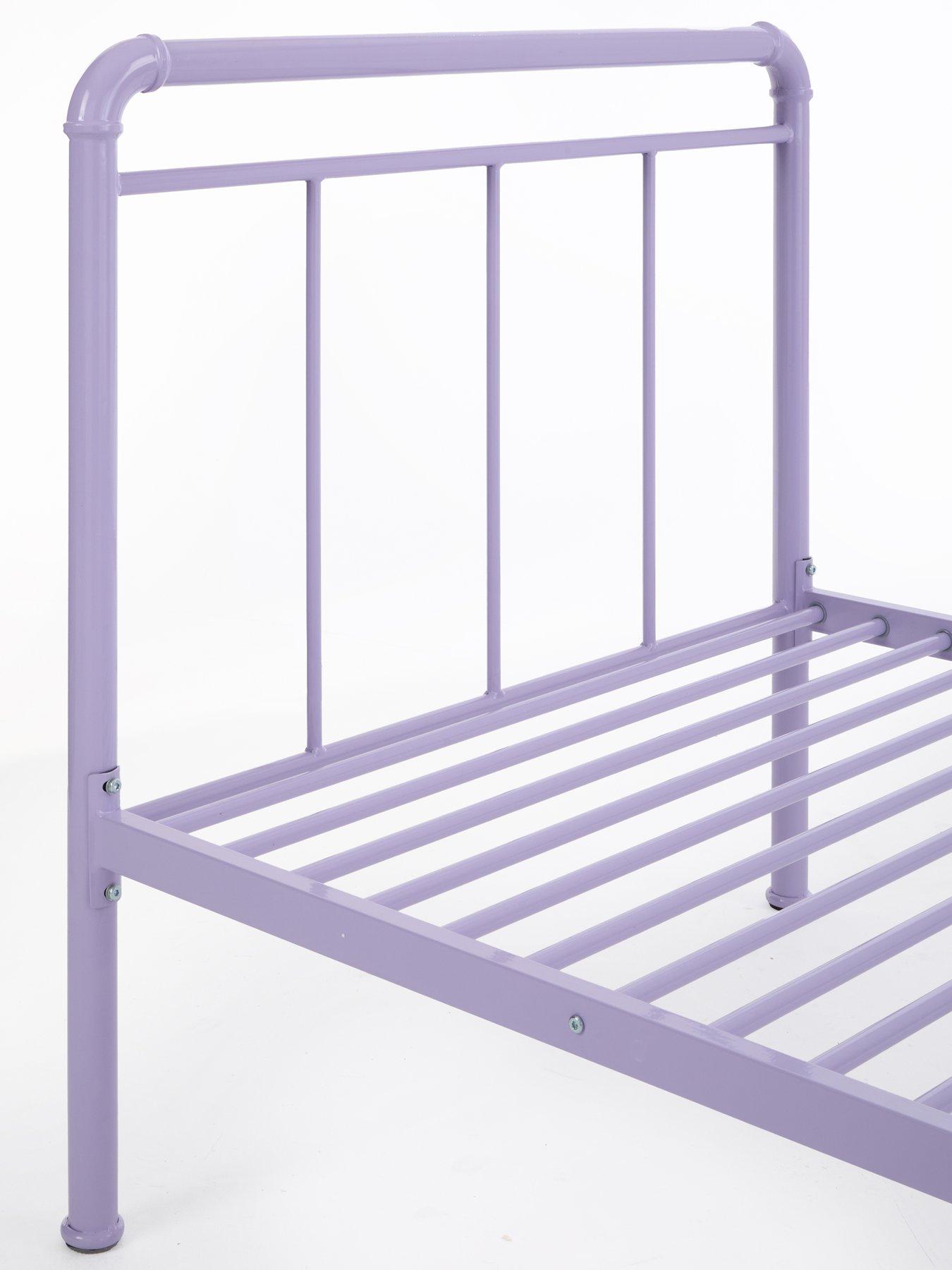 Image 4 of 6 of The Very Collection Freddie Children's Metal Single Bed Frame with Mattress Options (Buy &amp; SAVE!) - Lilac