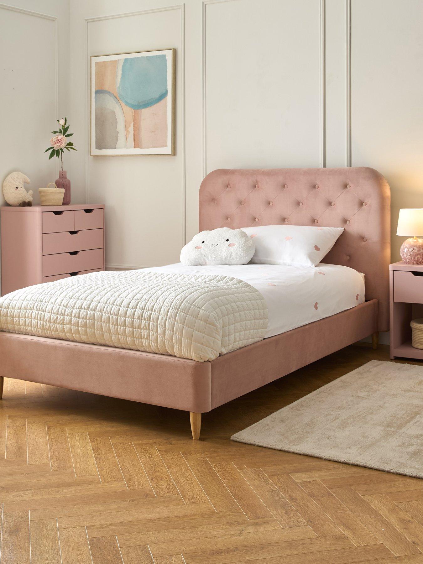 The Very Collection Easton Small Double Bed with Mattress Options (Buy  &  SAVE!) - Pink - FSC® Certified