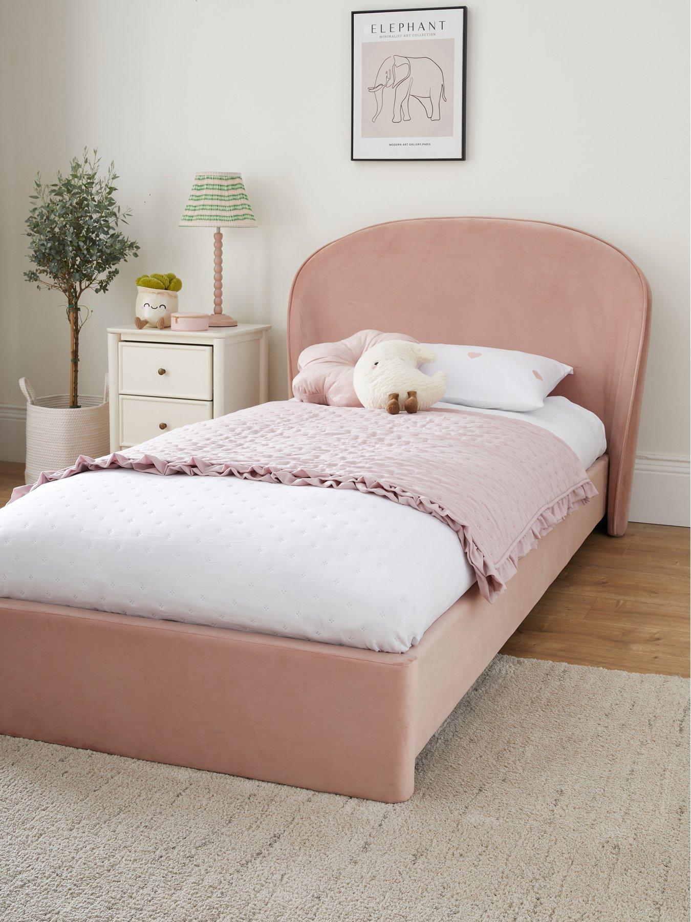 front image of very-home-edee-childrensnbspbed-with-mattress-options-buy-amp-savenbsp--pink-fscregnbspcertified