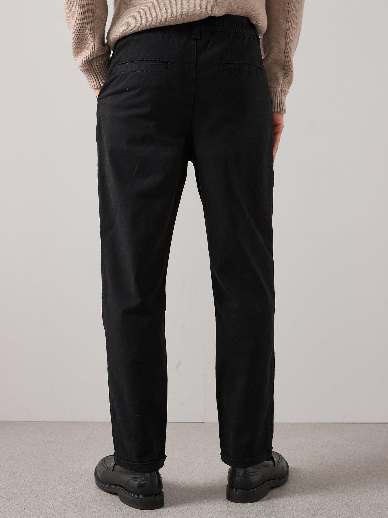 Image 2 of 6 of The Very Collection Pleated Tapered Trousers - Black
