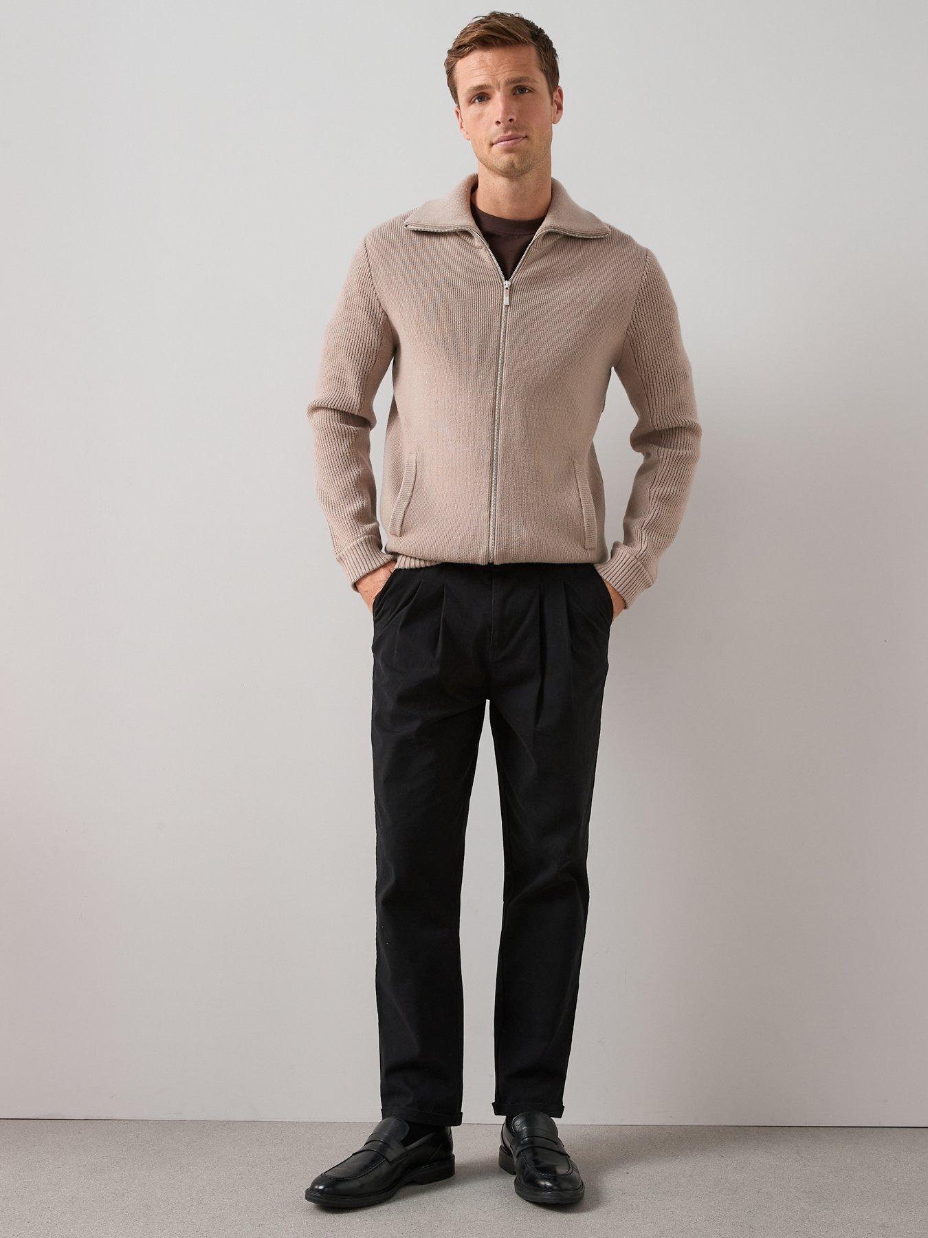 Image 6 of 6 of The Very Collection Pleated Tapered Trousers - Black