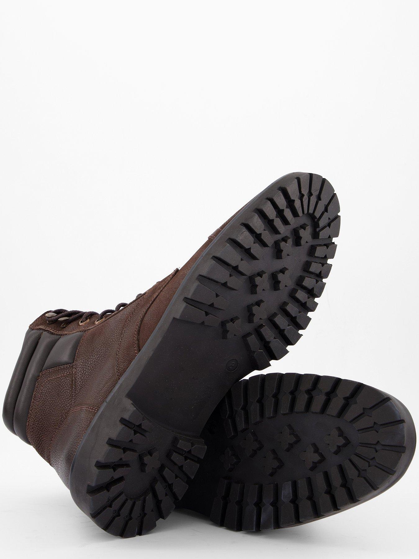  image of the-very-collection-leather-lace-up-boots-brown