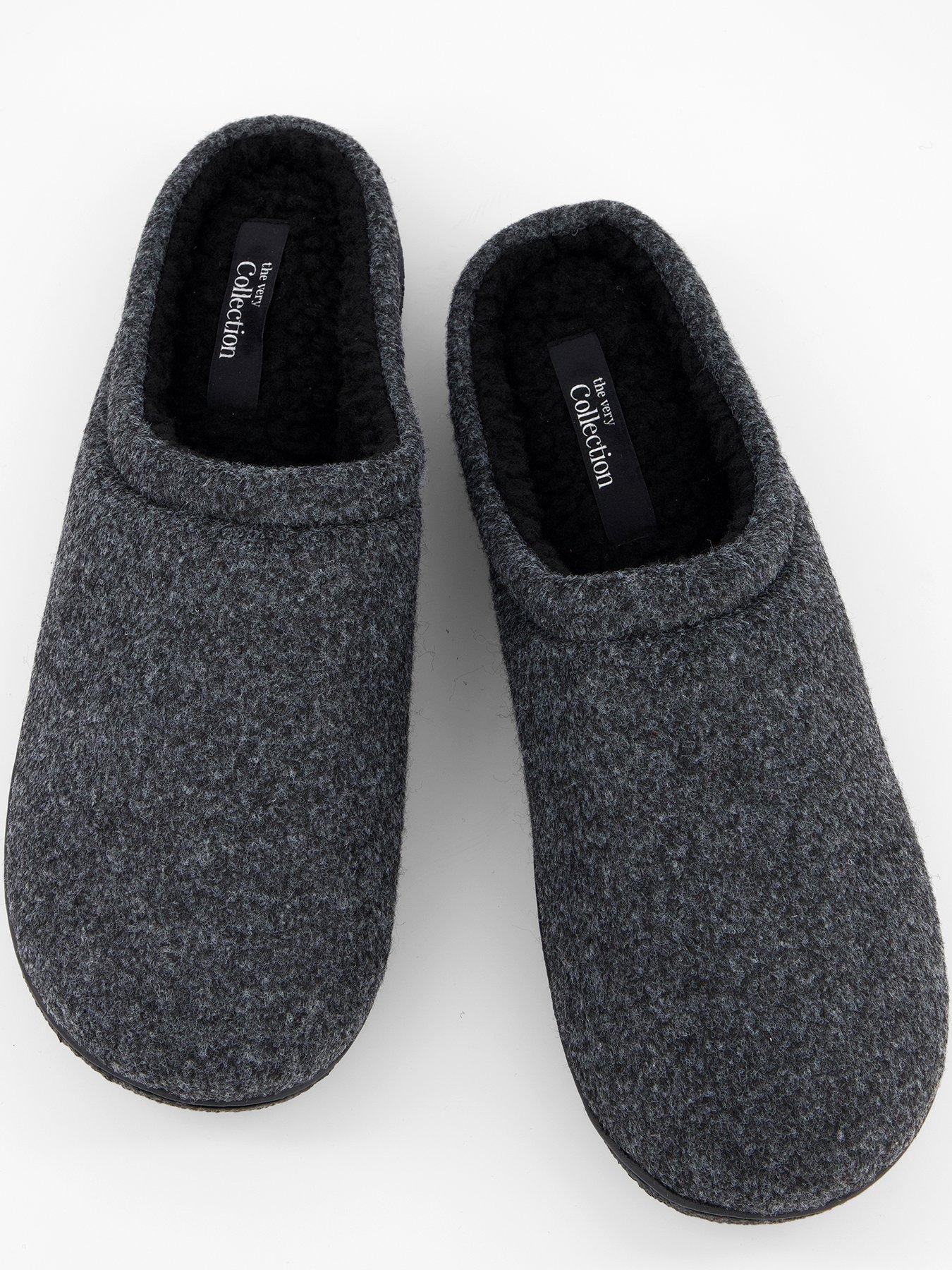 Image 3 of 6 of The Very Collection Mule Slippers - Charcoal