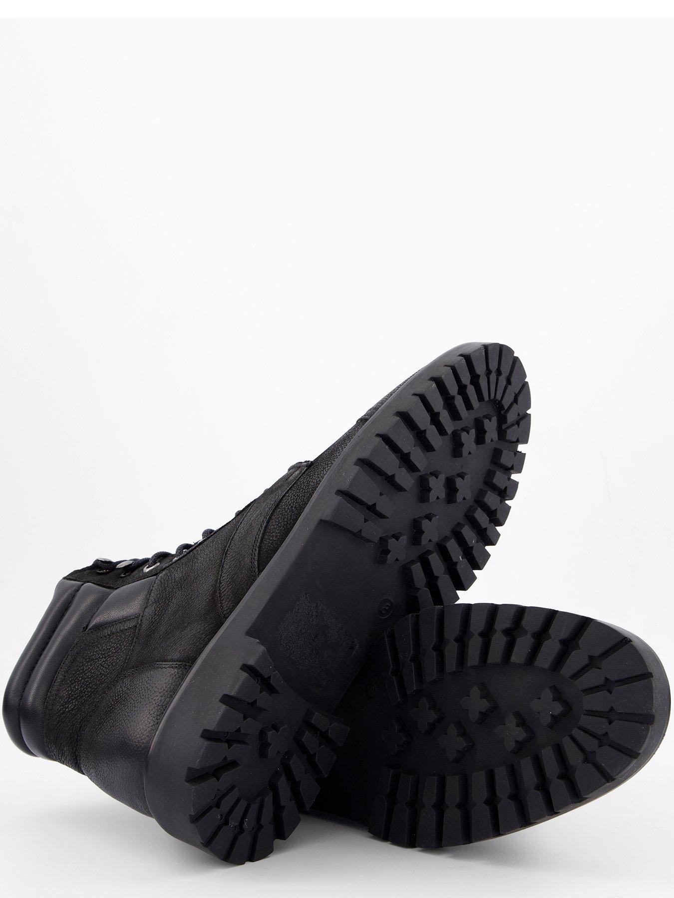  image of the-very-collection-leather-lace-up-boots-black