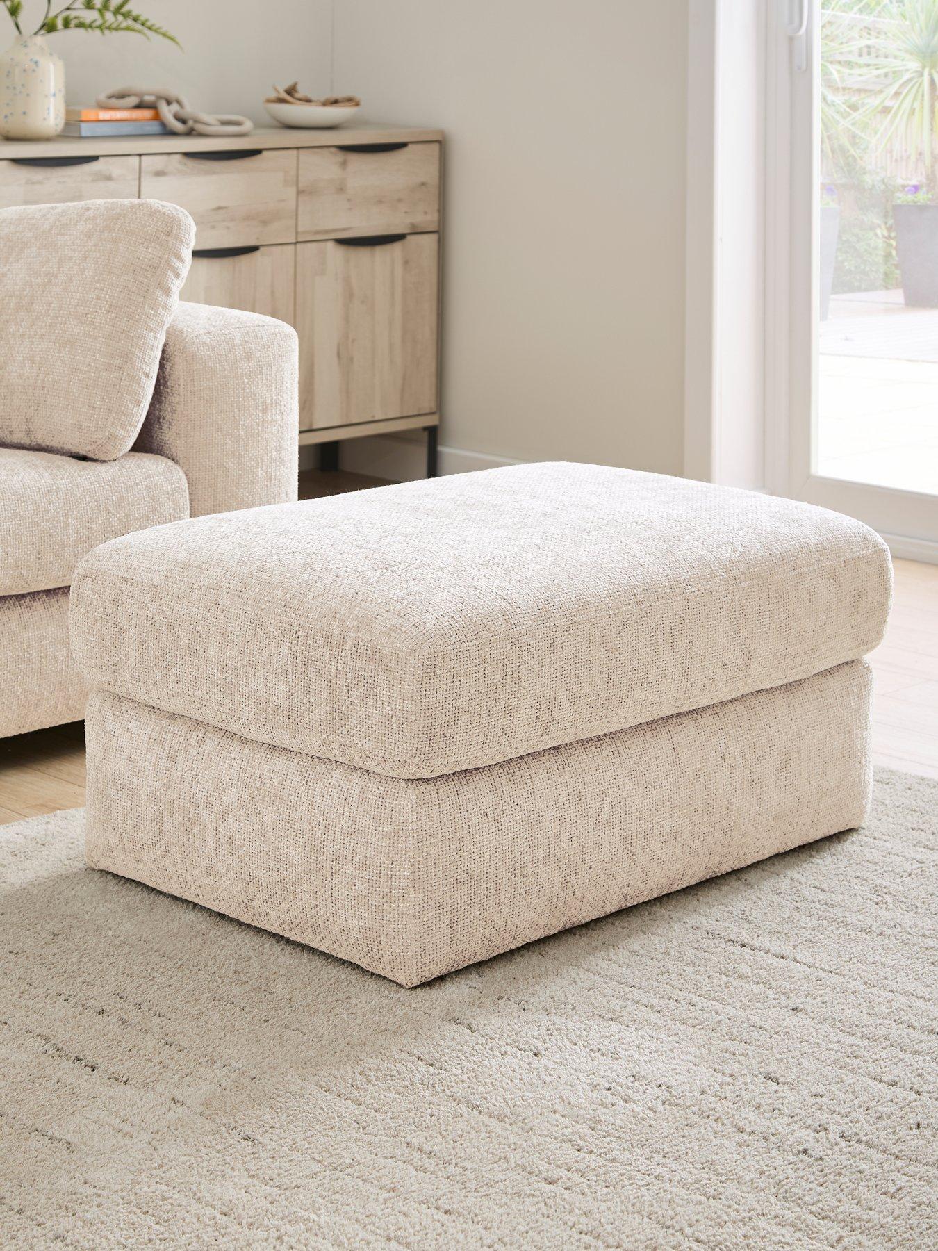 The Very Collection Avena Fabric Footstool - FSC® Certified