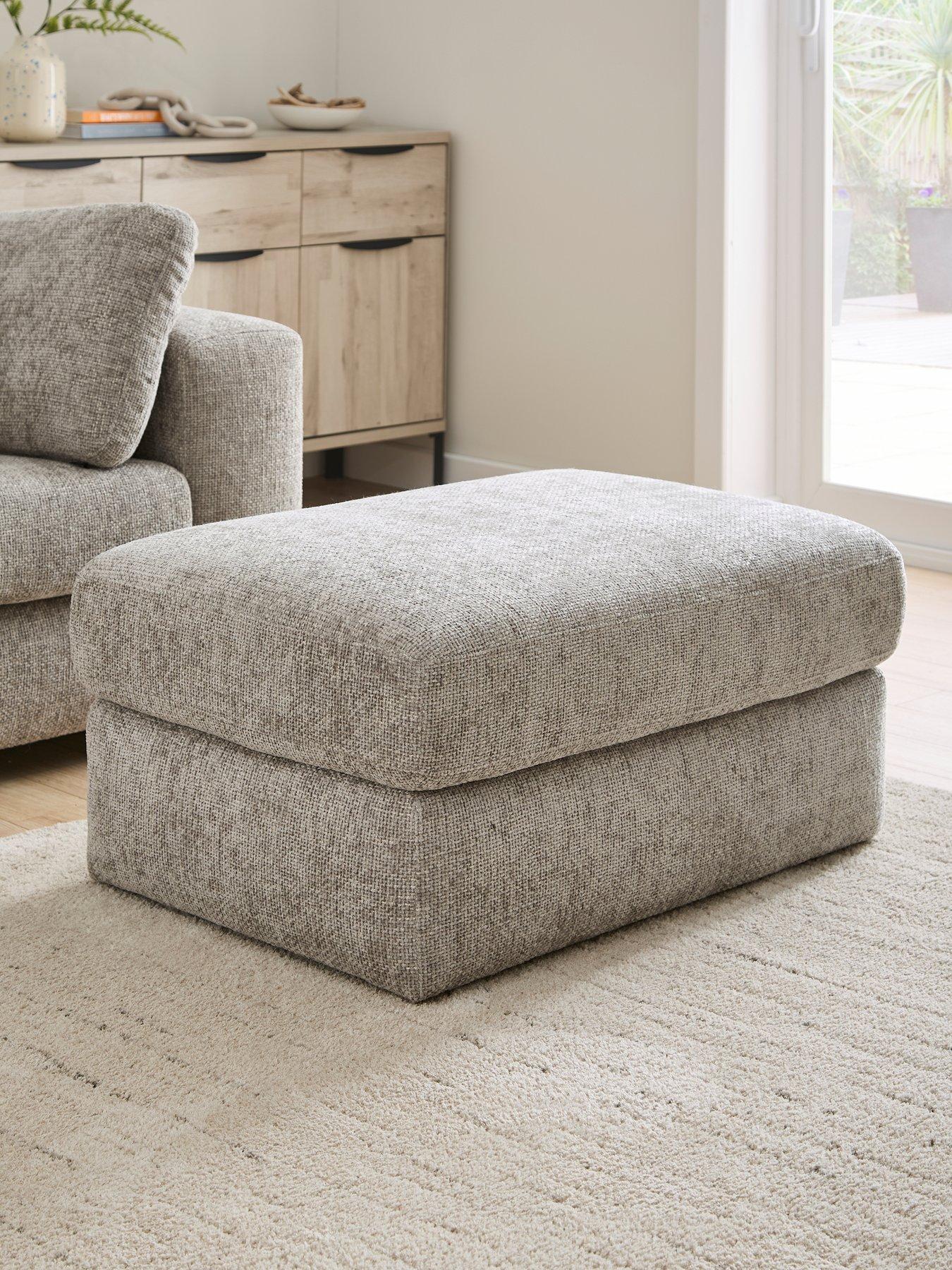 Image 1 of 5 of The Very Collection Avena Fabric Footstool - FSC&reg; Certified