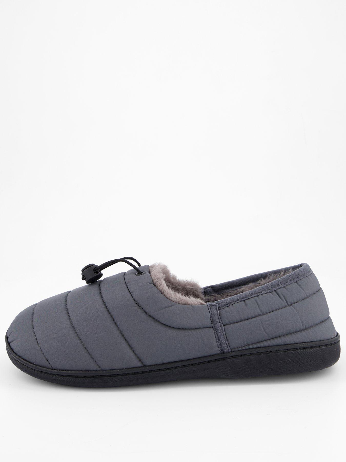 undefined Quilted Slippers - Grey
