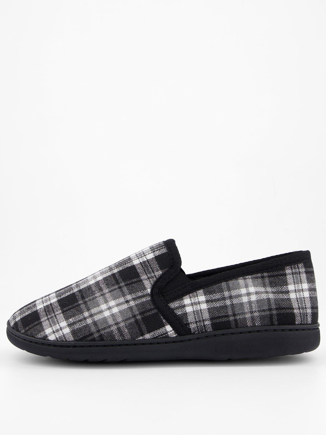 undefined Check Slippers - Navy