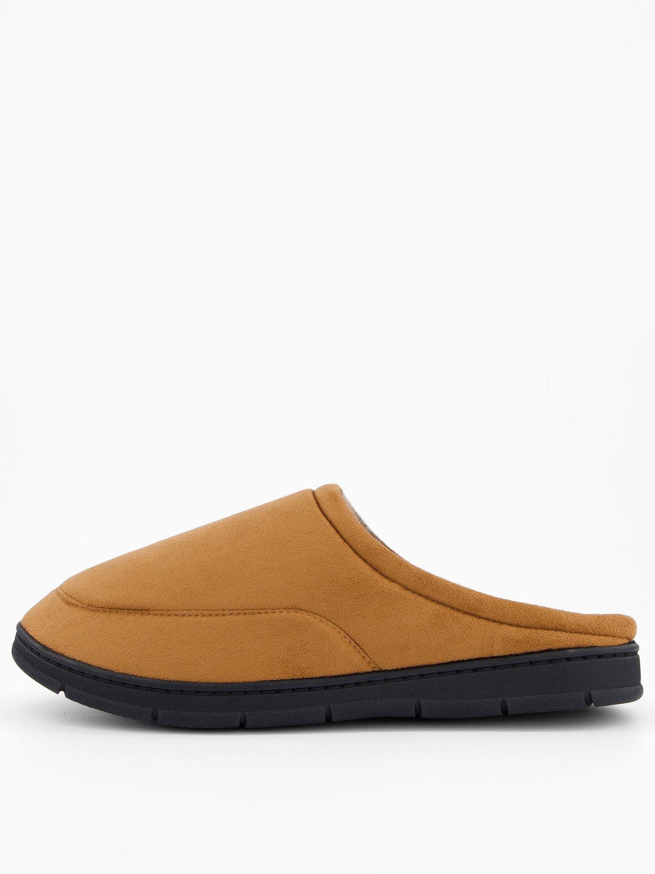 Image 1 of 7 of The Very Collection Fleece Lined Mule Slippers - Tan
