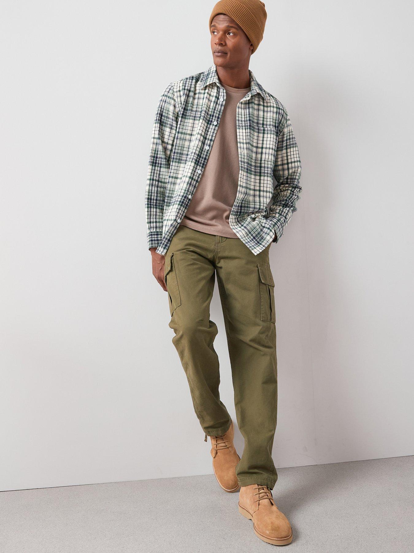 Image 3 of 6 of The Very Collection Brushed Cotton Check Flannel Shirt - Green