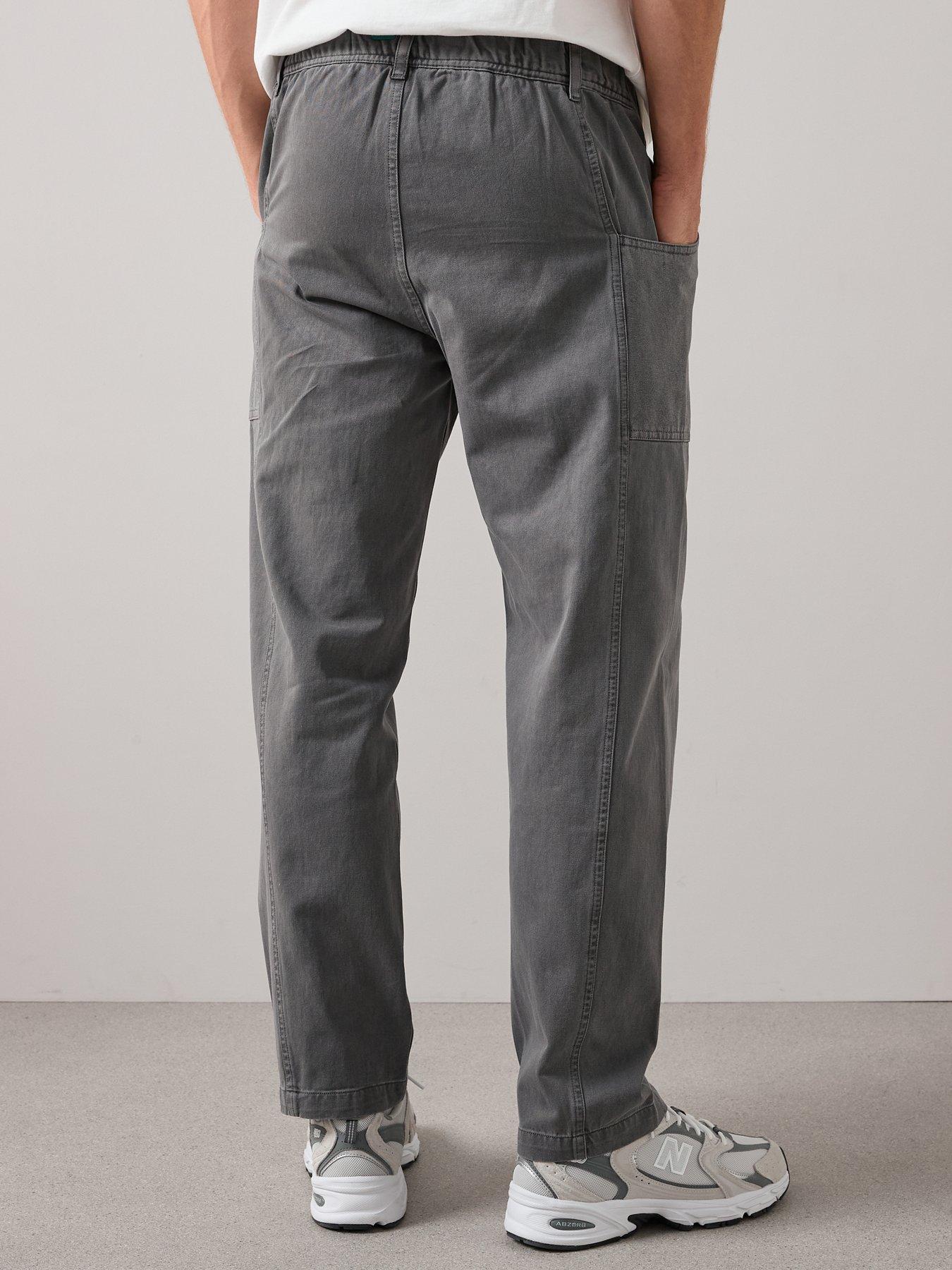 Image 2 of 6 of The Very Collection Washed Twill Trousers - Charcoal