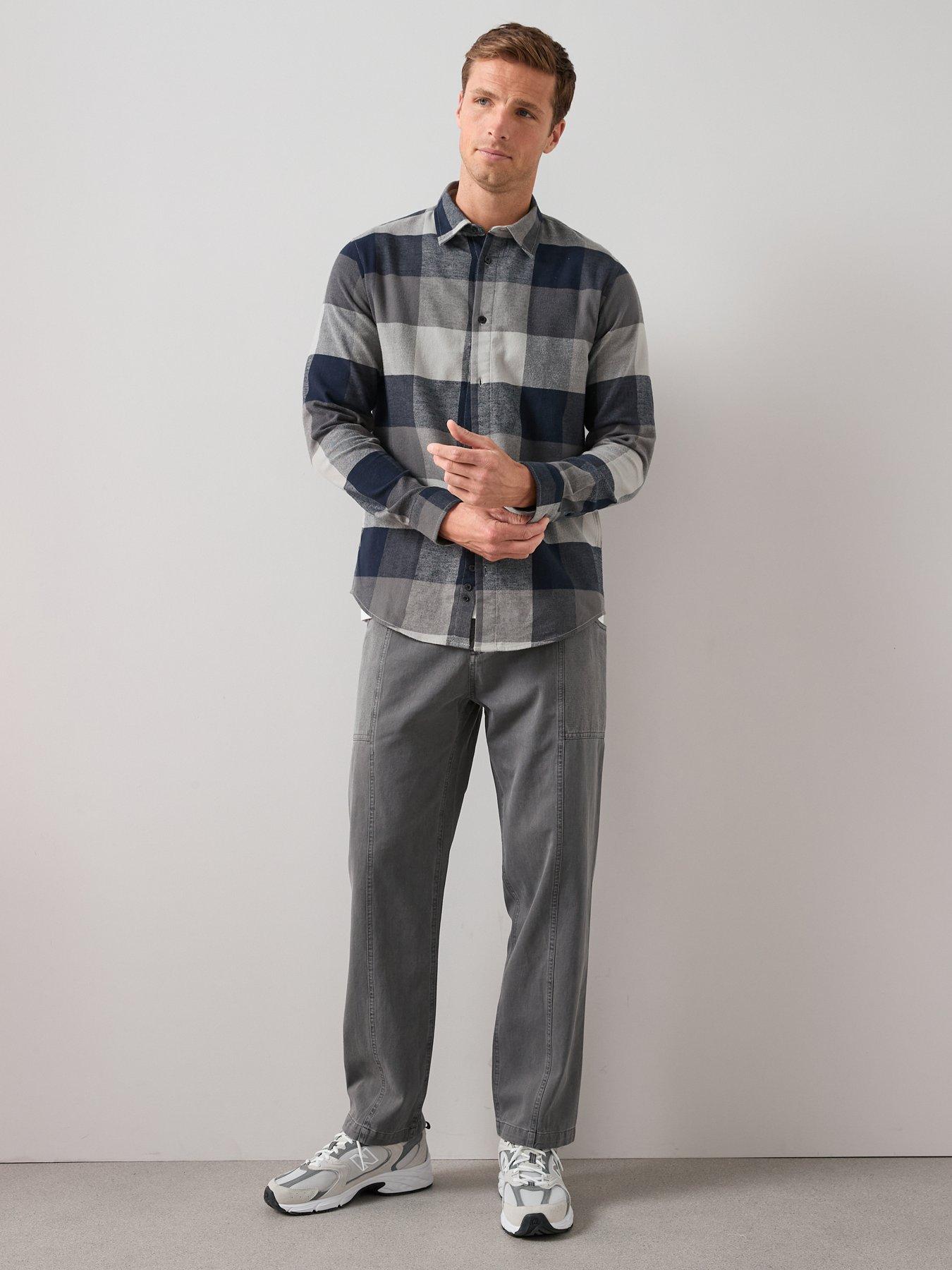 Image 6 of 6 of The Very Collection Washed Twill Trousers - Charcoal