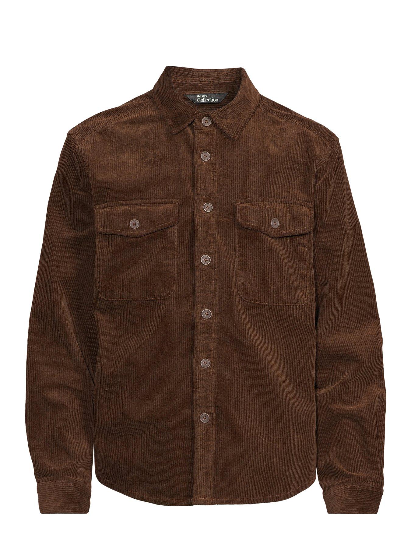 Image 7 of 7 of The Very Collection Cord Shirt - Brown
