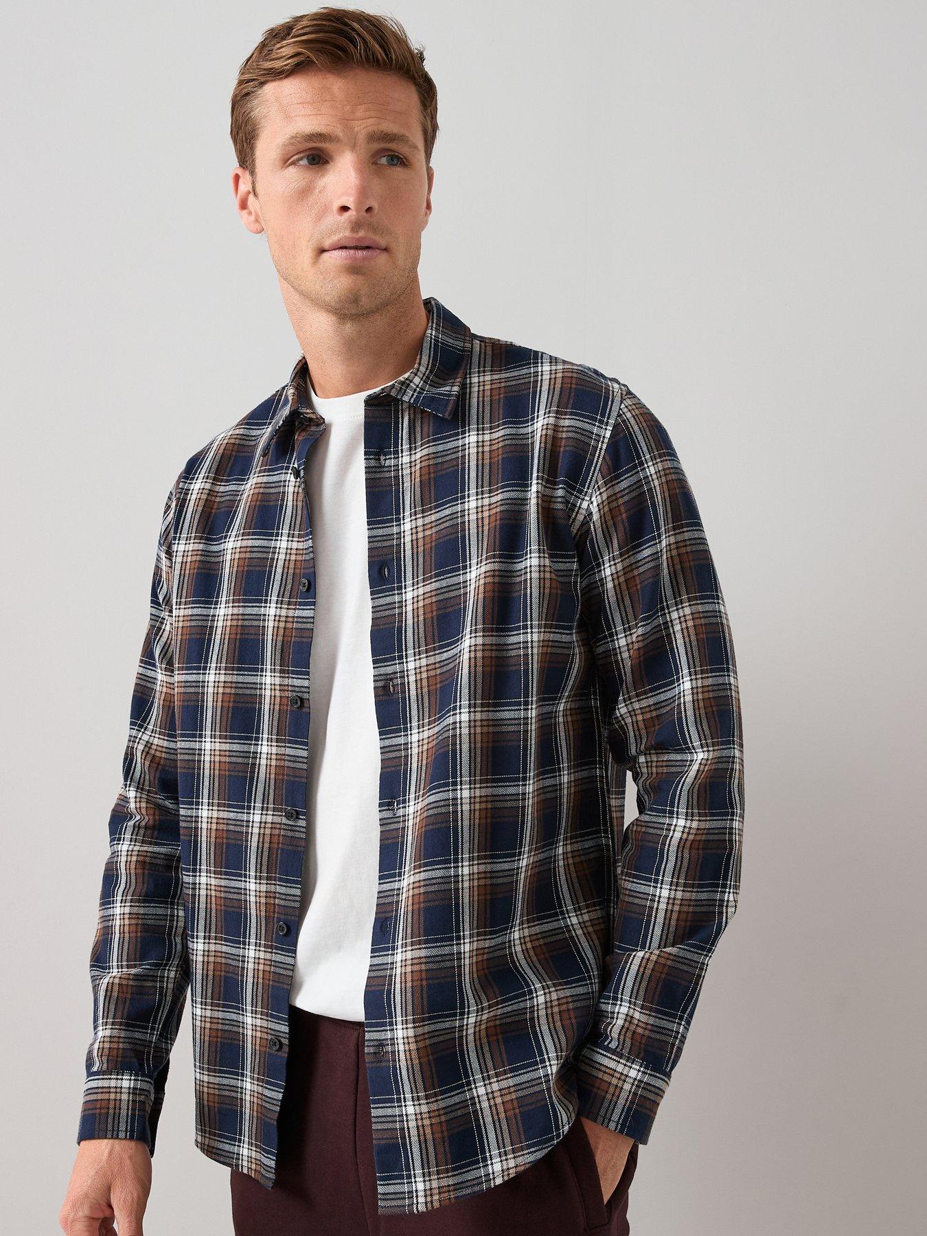 the-very-collection-checked-flannel-shirt-navy