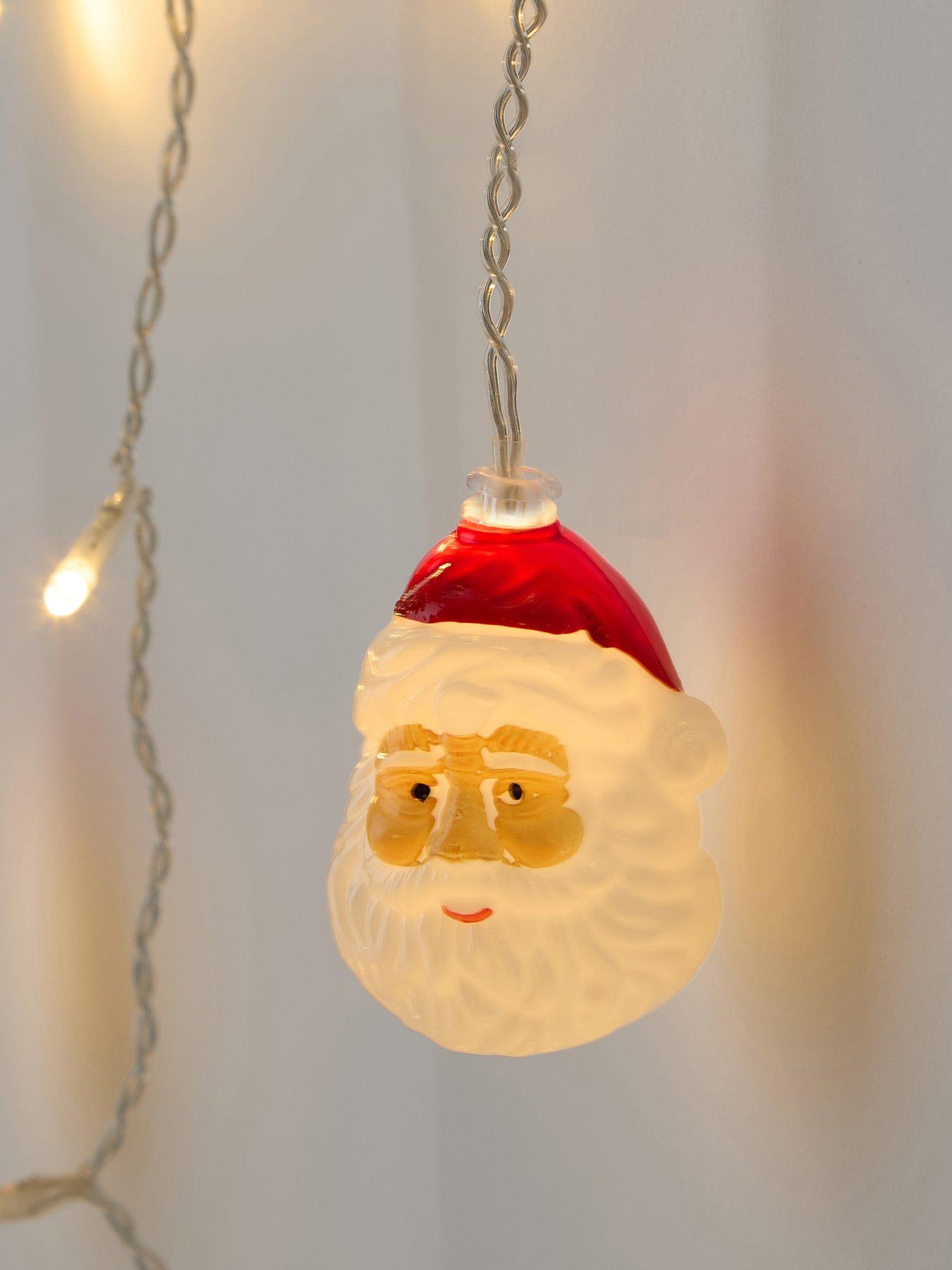 Very Home Skeleton and Santa Window Curtain Light