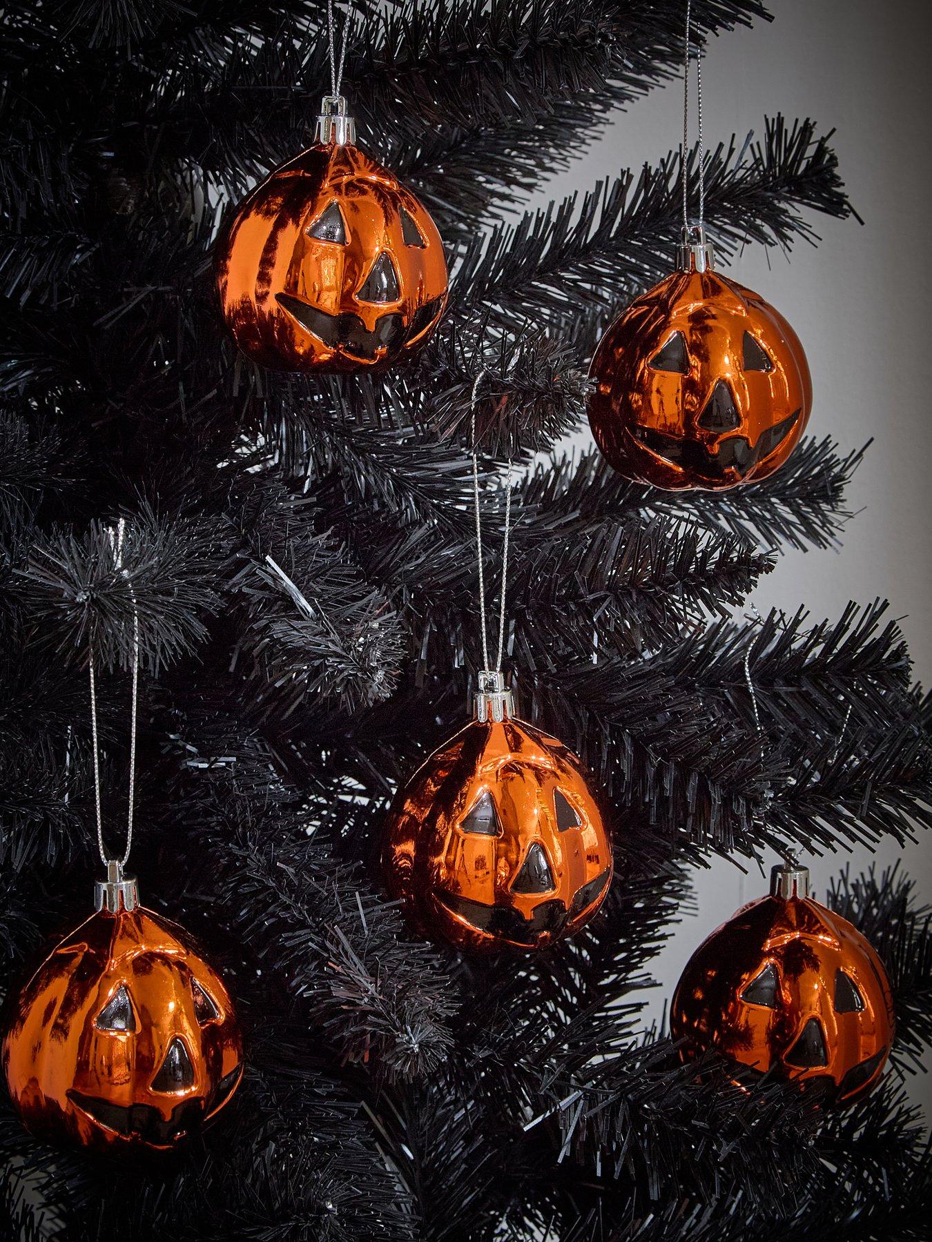 Image 1 of 4 of Very Home 12 Halloween Pumpkin Shatterproof Bauble Decorations