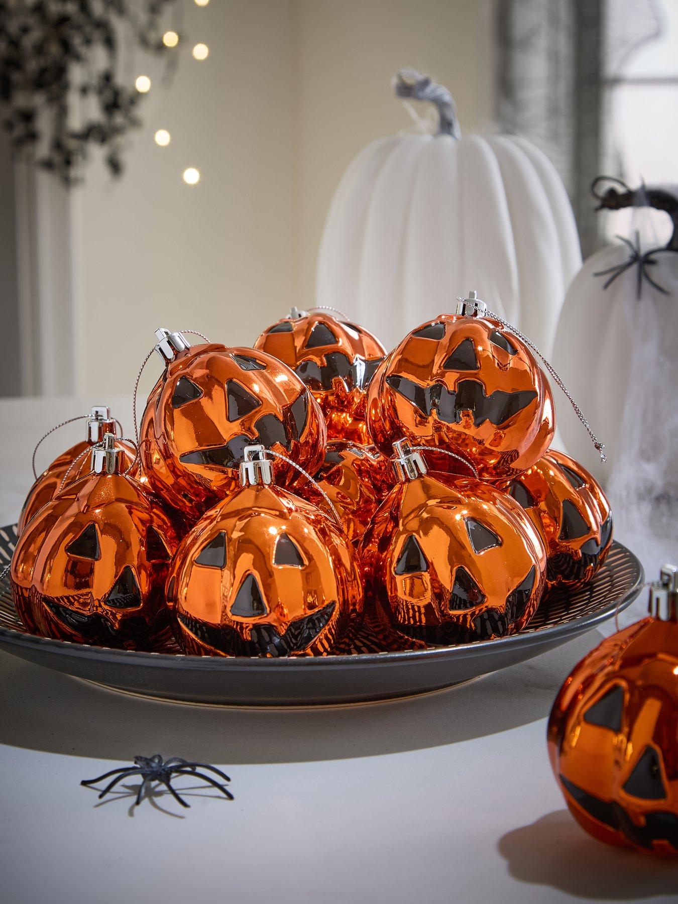 Image 3 of 4 of Very Home 12 Halloween Pumpkin Shatterproof Bauble Decorations