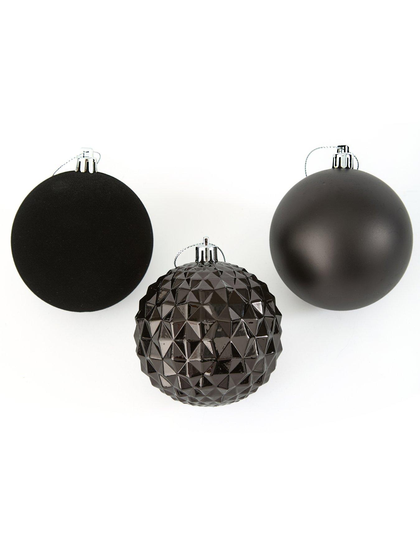 Image 5 of 5 of Very Home Mixed Black Halloween/Christmas Baubles -&nbsp;24 Pack