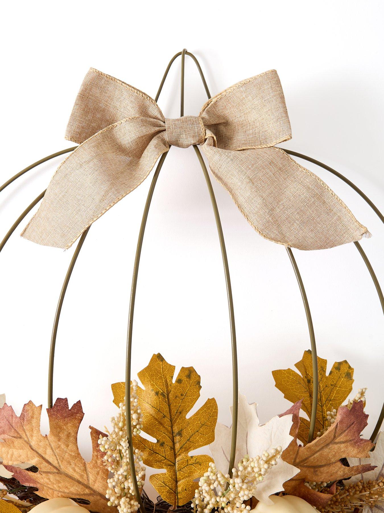 Image 3 of 5 of The Very Collection Natural Florals Pumpkin Shaped Autumn&nbsp;Wreath