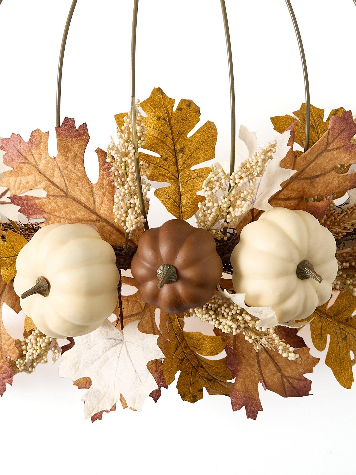 Image 4 of 5 of The Very Collection Natural Florals Pumpkin Shaped Autumn&nbsp;Wreath