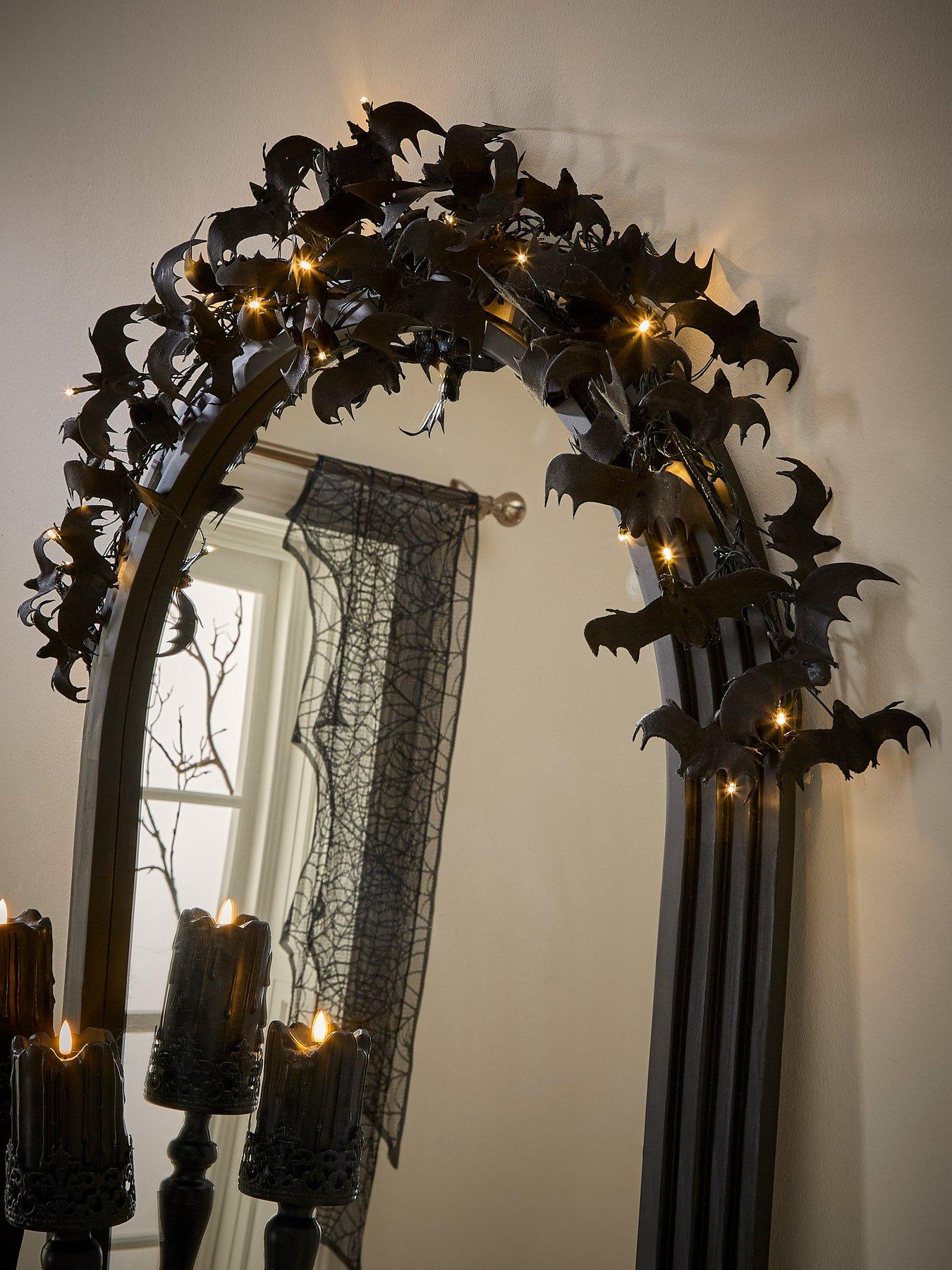 The Very Collection Pre Lit LED Bat Swag Halloween Decoration - 90 cm
