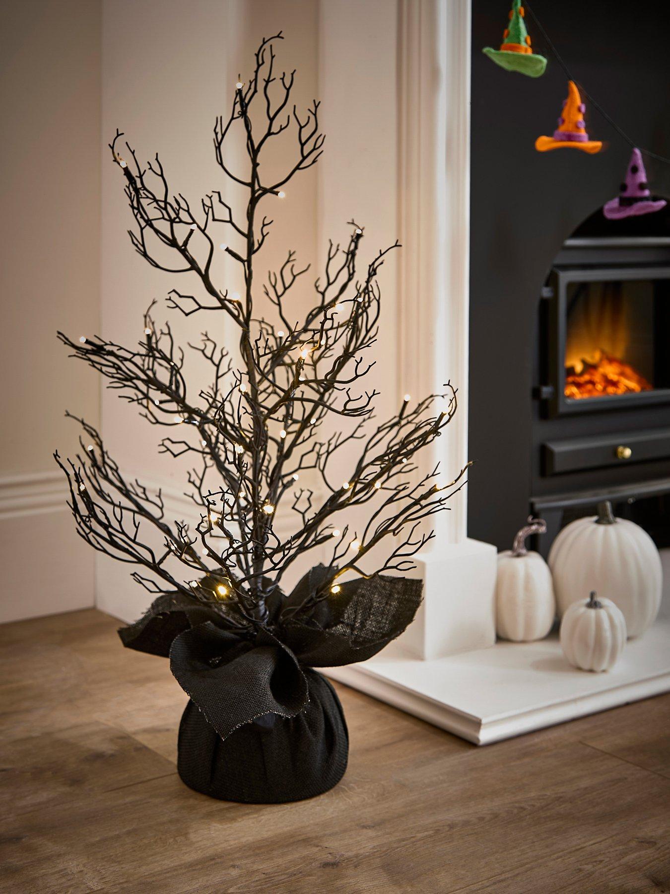 Image 1 of 4 of The Very Collection 80 cm Lit&nbsp;Halloween Tree&nbsp;in Hessian Bag