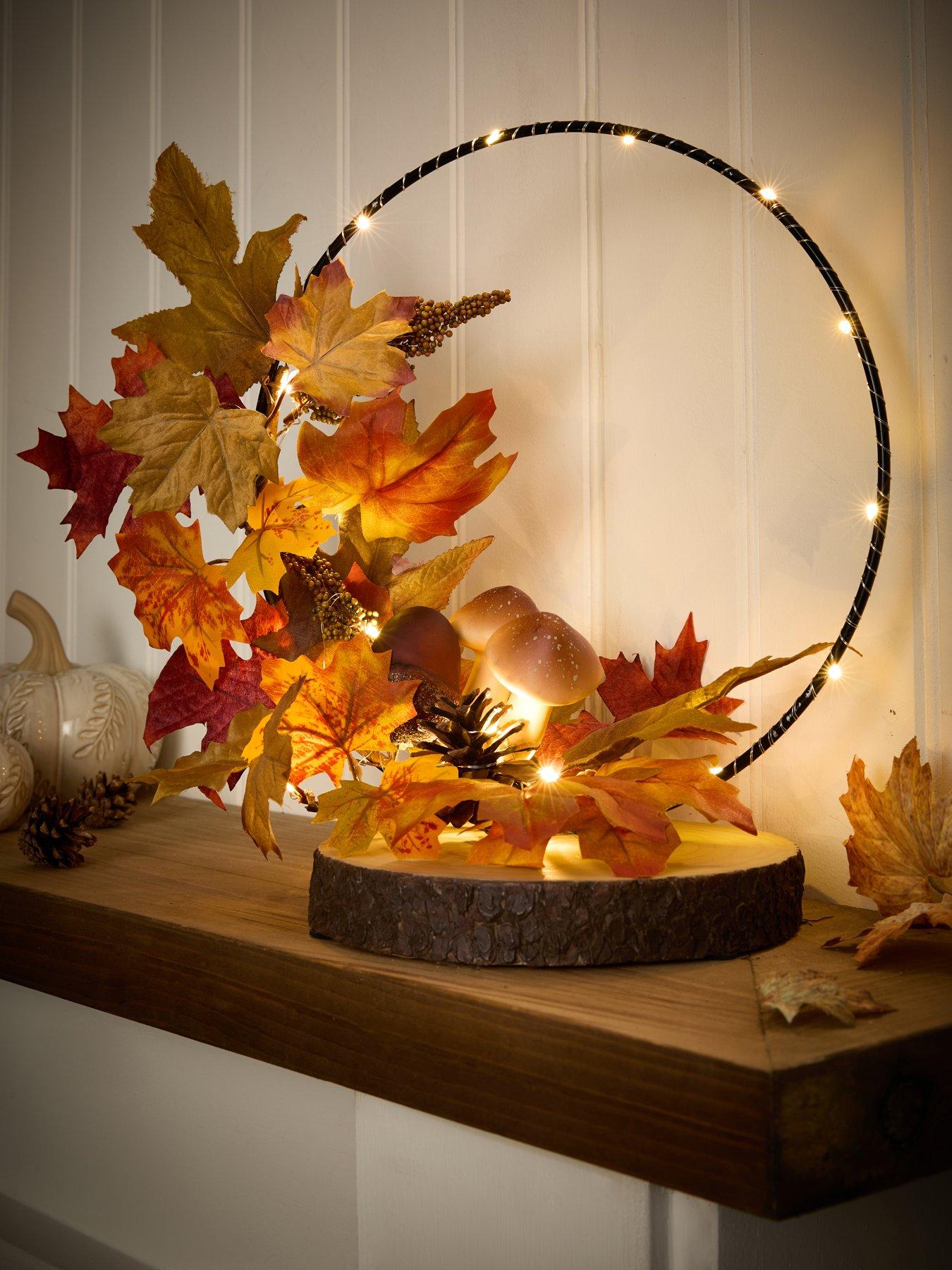 Image 1 of 5 of The Very Collection Autumnal Hoop Lit Table Top Decoration